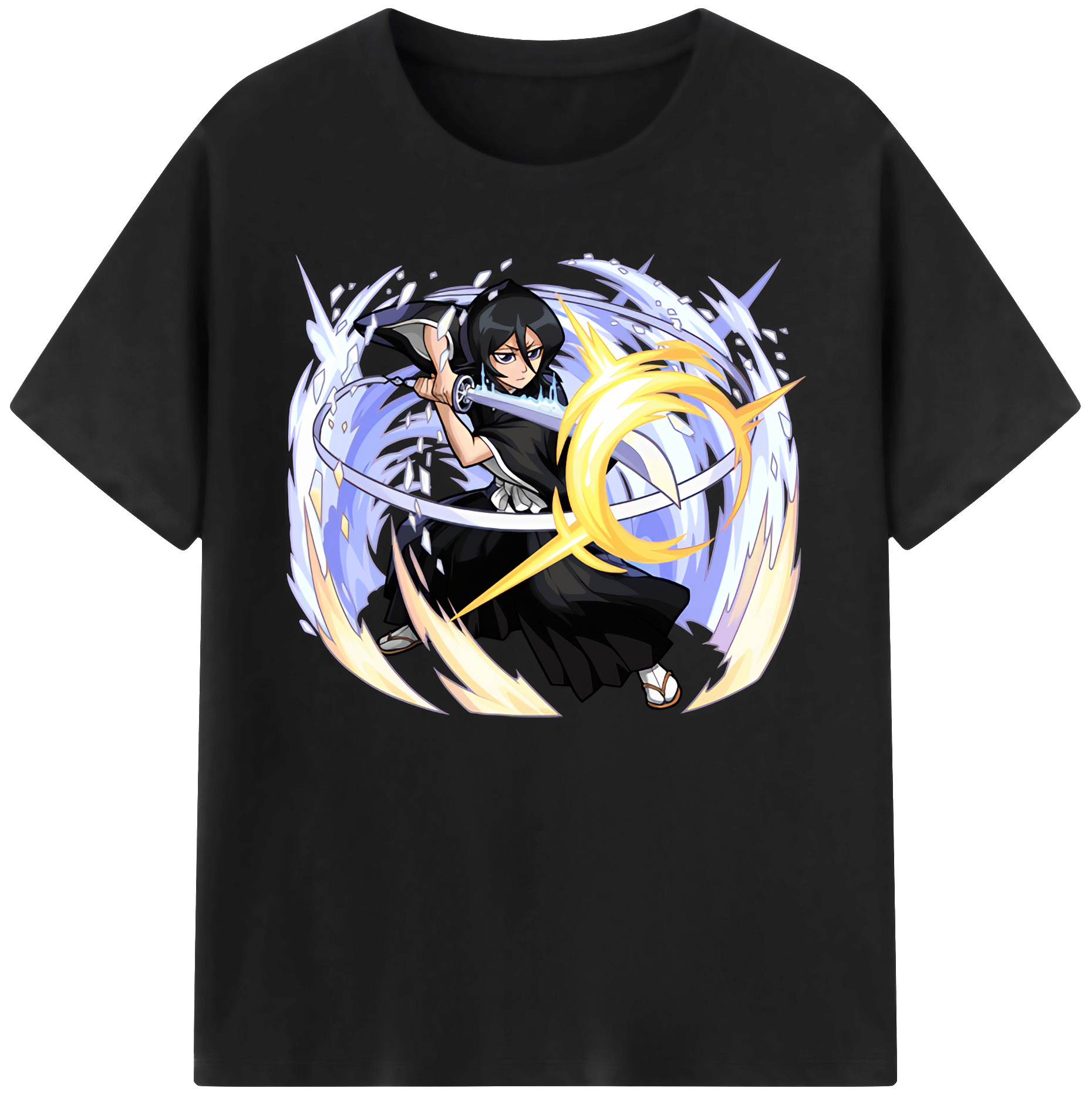 （画像用） ブリーチ 朽木ルキア BLEACH Kuchiki Rukia 綿100％ メンズ半袖Tシャツ｜肌触りやわらか＆通気性