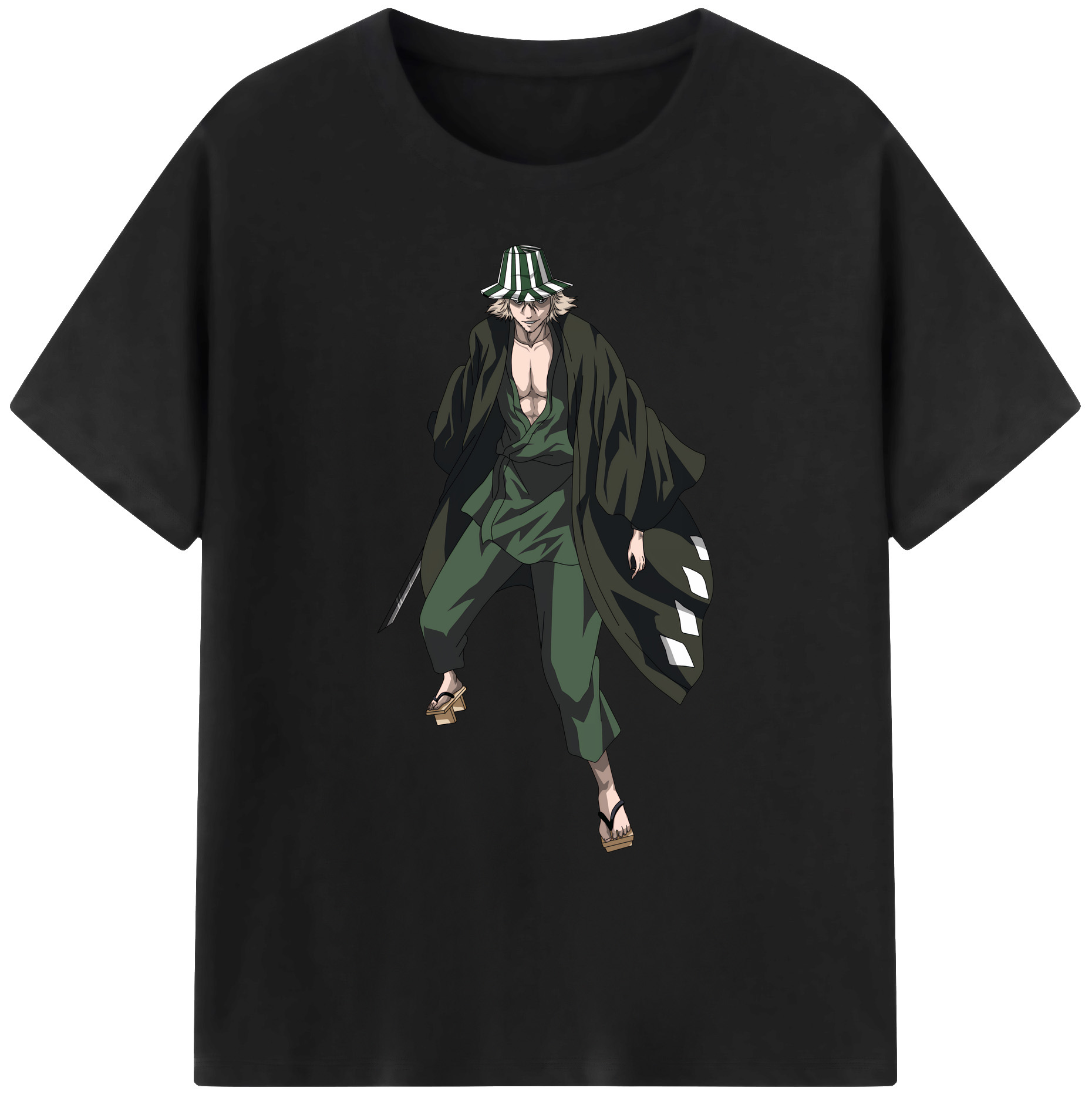 （画像用） "ブリーチ 浦原 喜助（うらはら きすけ） BLEACH Urahara Kisuke " 綿100％ メンズ半袖Tシャツ｜肌触りやわらか＆通気性