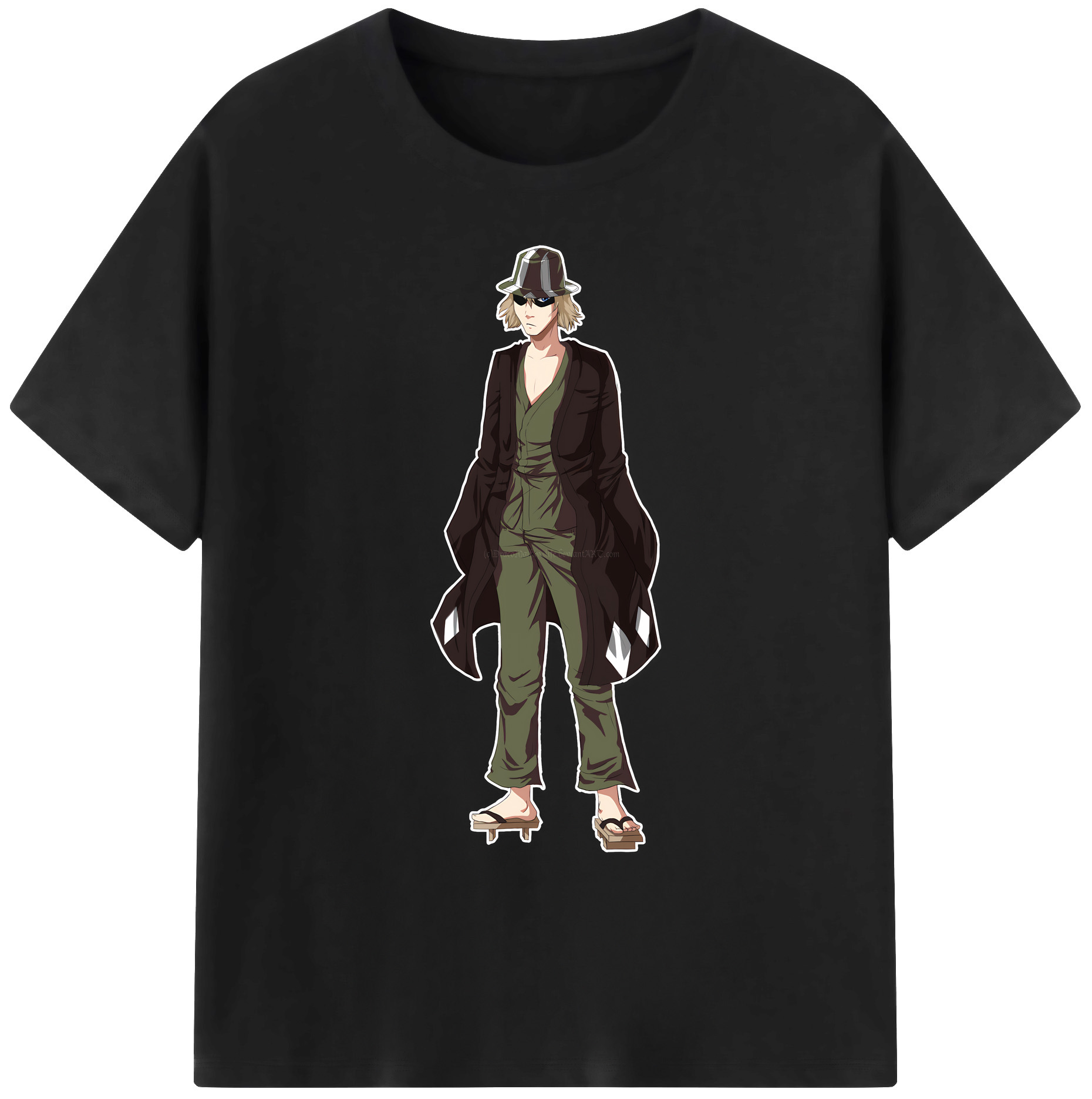（画像用） "ブリーチ 浦原 喜助（うらはら きすけ） BLEACH Urahara Kisuke " 綿100％ メンズ半袖Tシャツ｜肌触りやわらか＆通気性