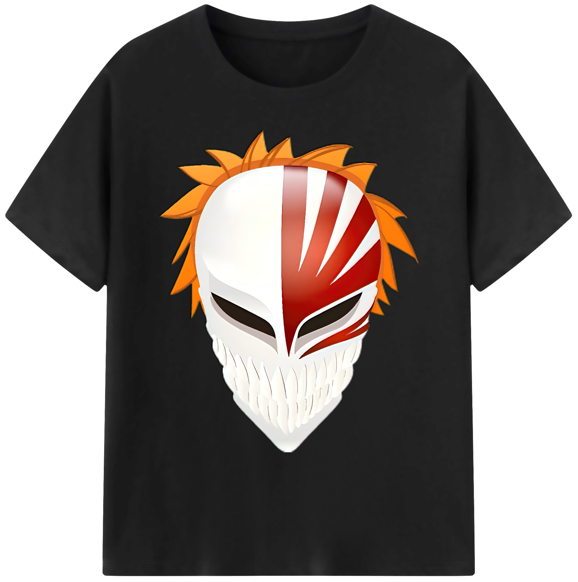 （画像用） ブリーチ 黒崎一護（くろさき いちご）BLEACH Kurosaki Ichigo 綿100％ メンズ半袖Tシャツ｜肌触りやわらか＆通気性