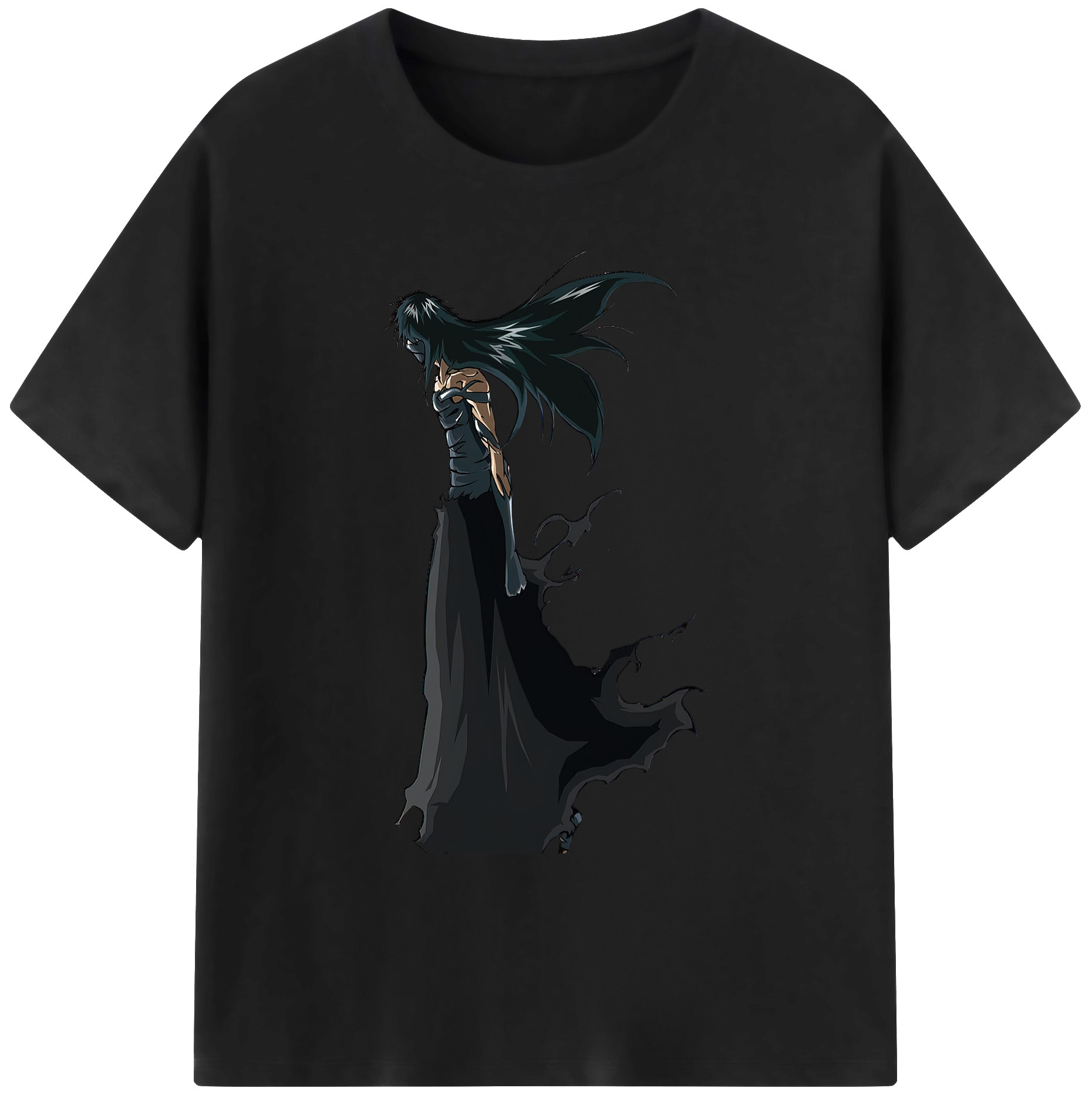 （画像用） ブリーチ 黒崎一護（くろさき いちご）BLEACH Kurosaki Ichigo 綿100％ メンズ半袖Tシャツ｜肌触りやわらか＆通気性