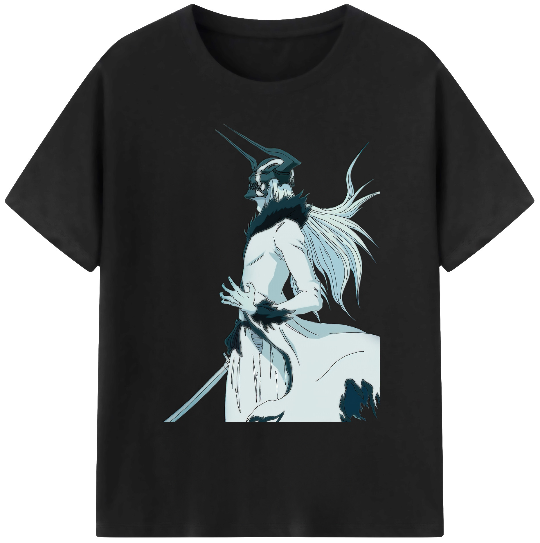 （画像用） ブリーチ 黒崎一護（くろさき いちご）BLEACH Kurosaki Ichigo 綿100％ メンズ半袖Tシャツ｜肌触りやわらか＆通気性