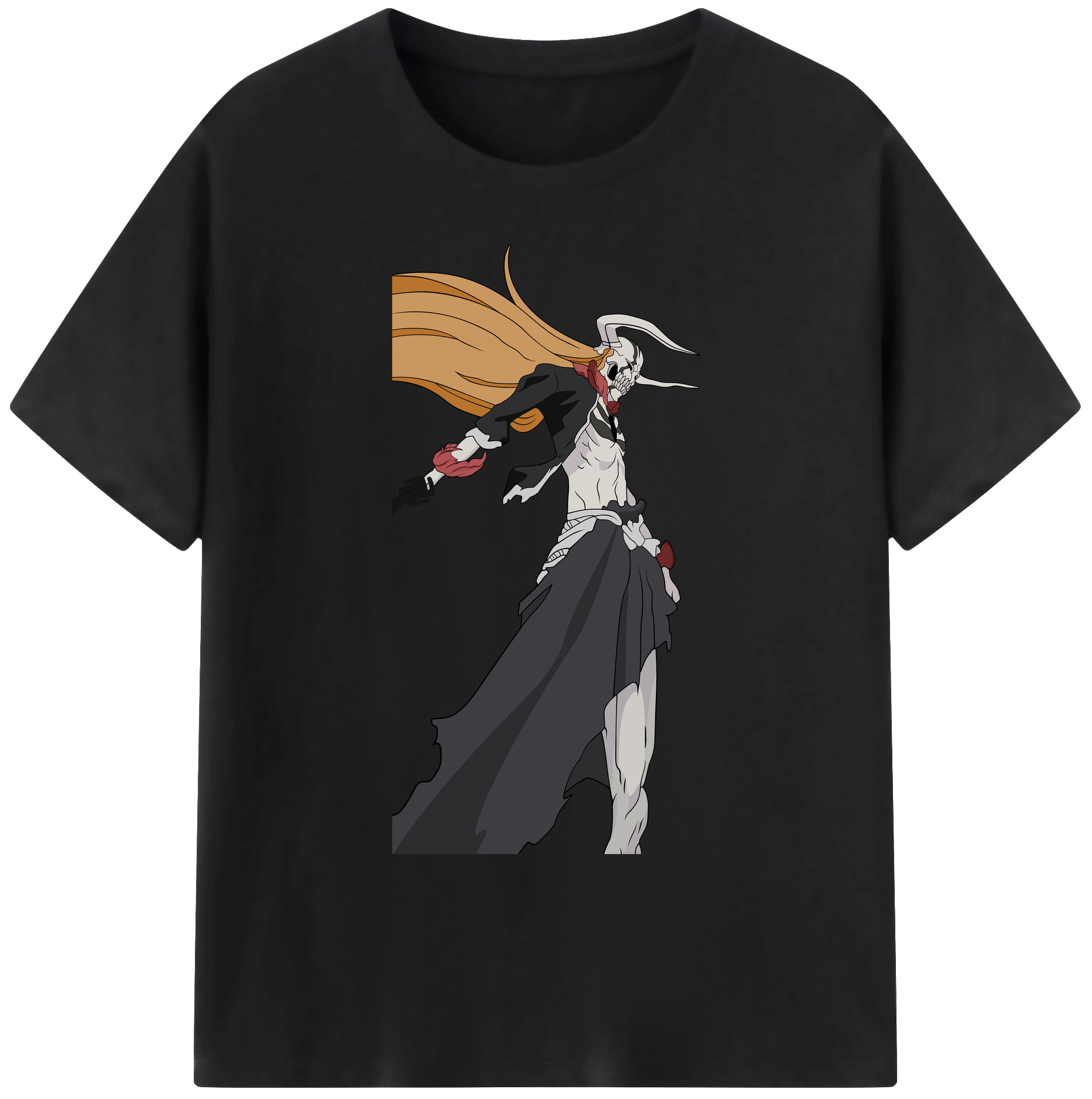 （画像用） ブリーチ 黒崎一護（くろさき いちご）BLEACH Kurosaki Ichigo 綿100％ メンズ半袖Tシャツ｜肌触りやわらか＆通気性