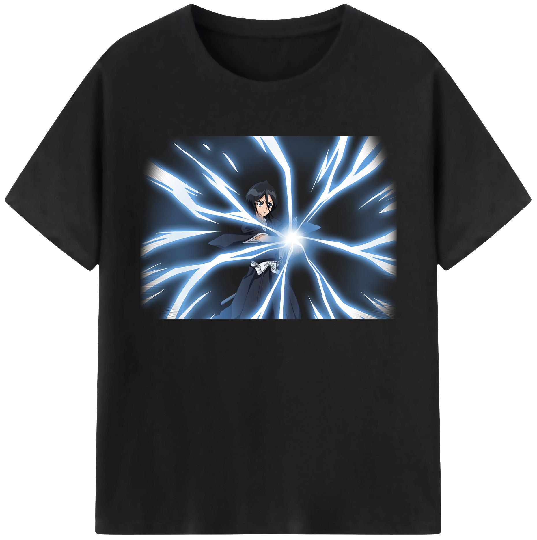 （画像用） ブリーチ 朽木ルキア BLEACH Kuchiki Rukia 綿100％ メンズ半袖Tシャツ｜肌触りやわらか＆通気性