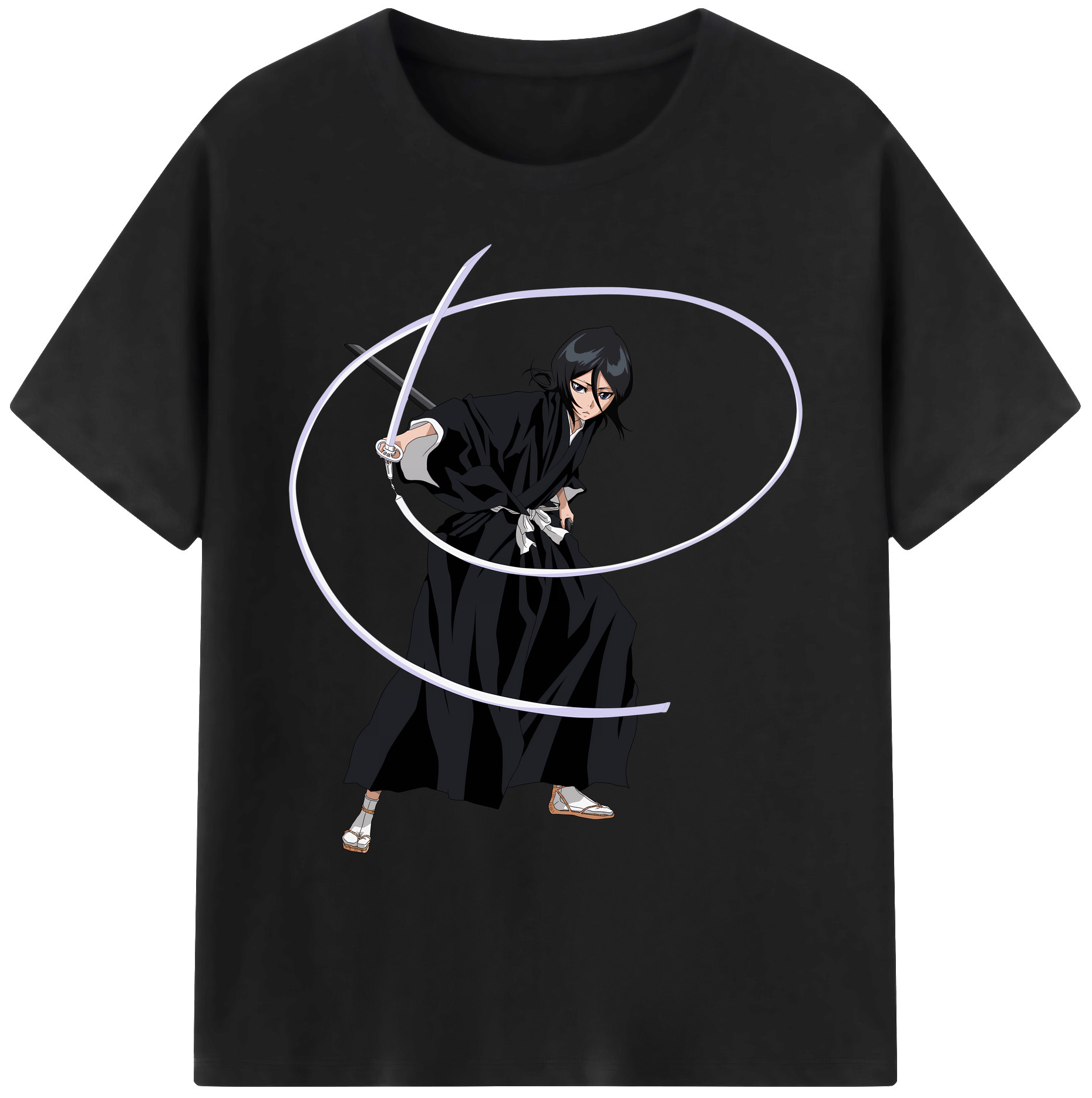 （画像用） ブリーチ 朽木ルキア BLEACH Kuchiki Rukia 綿100％ メンズ半袖Tシャツ｜肌触りやわらか＆通気性