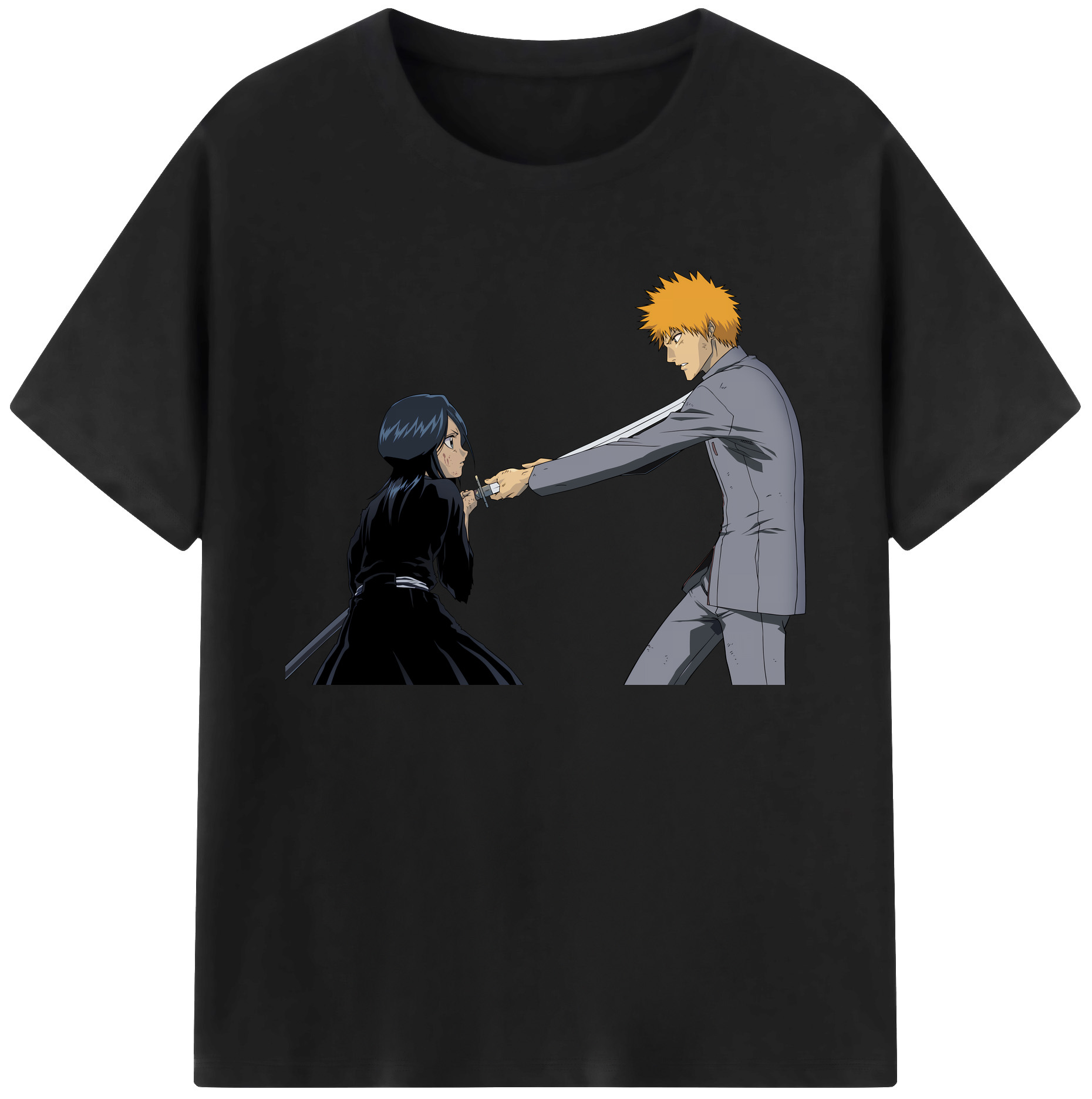 （画像用） ブリーチ 朽木ルキア BLEACH Kuchiki Rukia 綿100％ メンズ半袖Tシャツ｜肌触りやわらか＆通気性