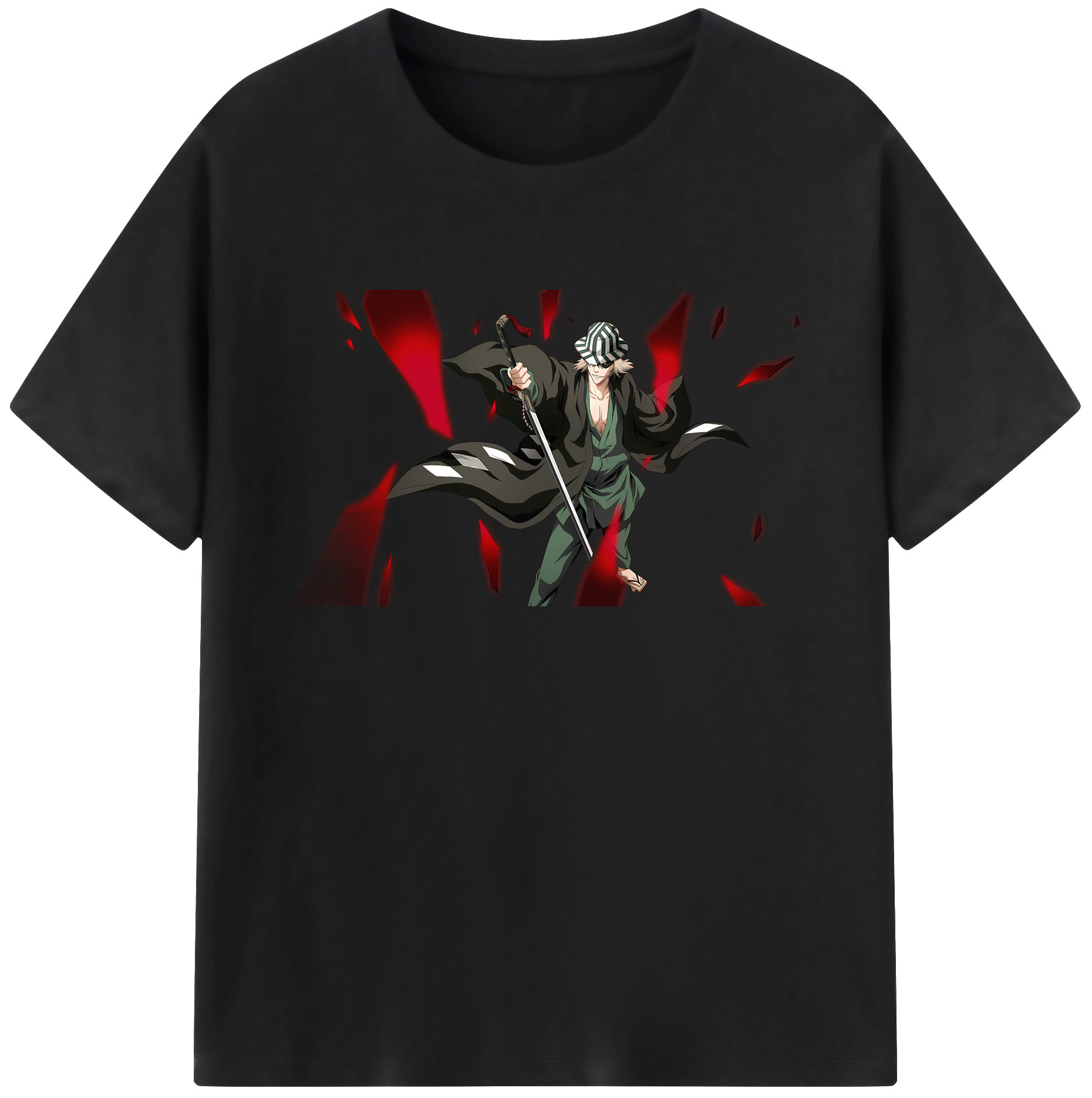 （画像用） "ブリーチ 浦原 喜助（うらはら きすけ） BLEACH Urahara Kisuke " 綿100％ メンズ半袖Tシャツ｜肌触りやわらか＆通気性