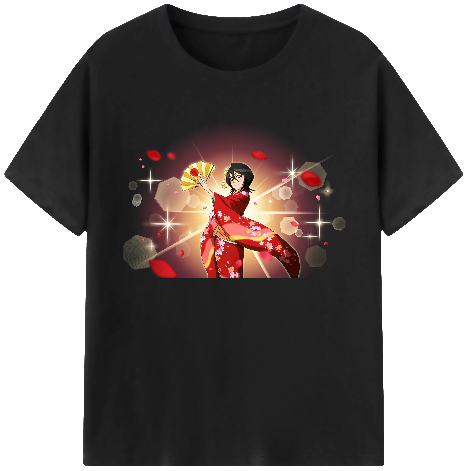 （画像用） ブリーチ 朽木ルキア BLEACH Kuchiki Rukia 綿100％ メンズ半袖Tシャツ｜肌触りやわらか＆通気性