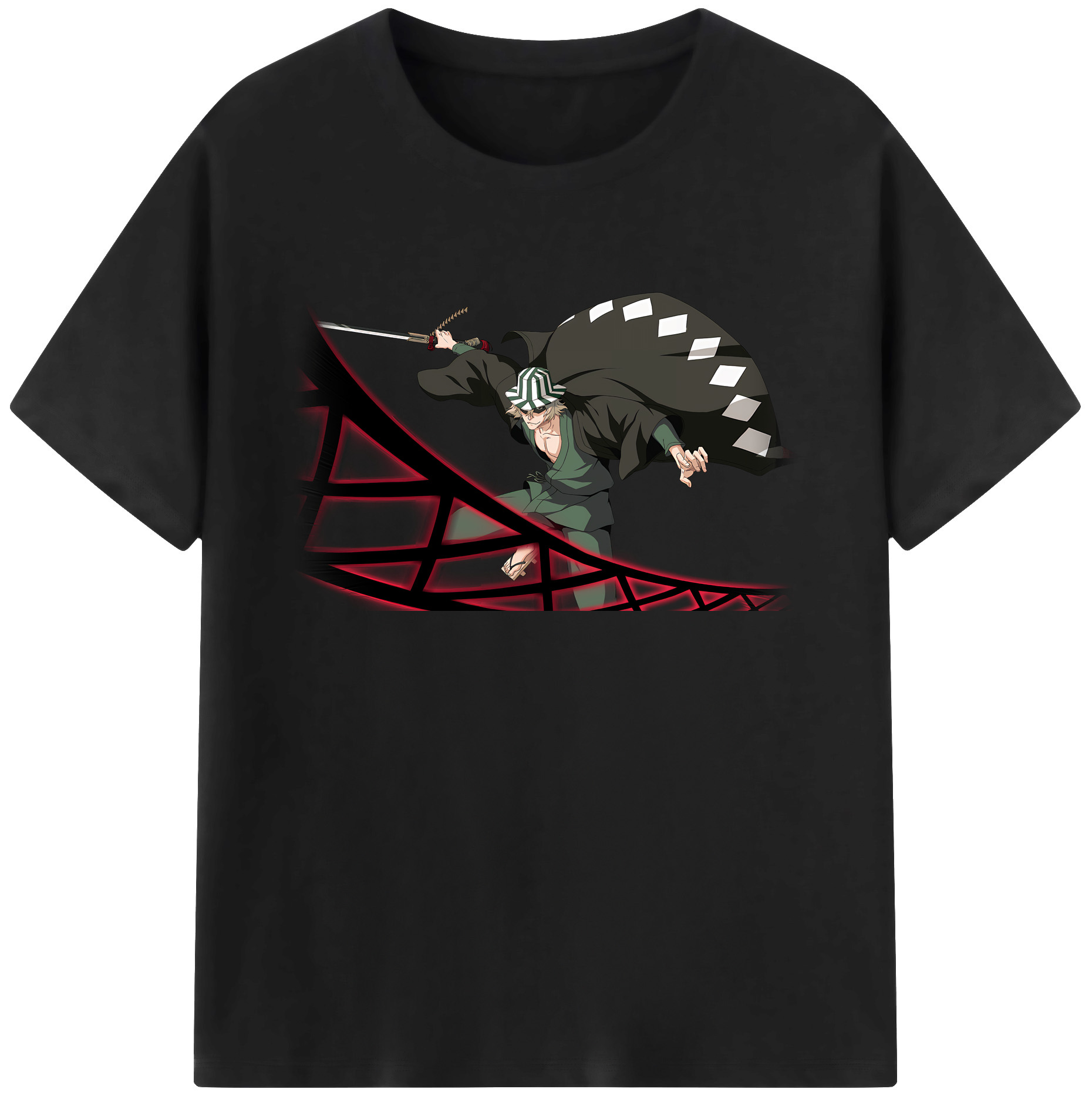 （画像用） "ブリーチ 浦原 喜助（うらはら きすけ） BLEACH Urahara Kisuke " 綿100％ メンズ半袖Tシャツ｜肌触りやわらか＆通気性