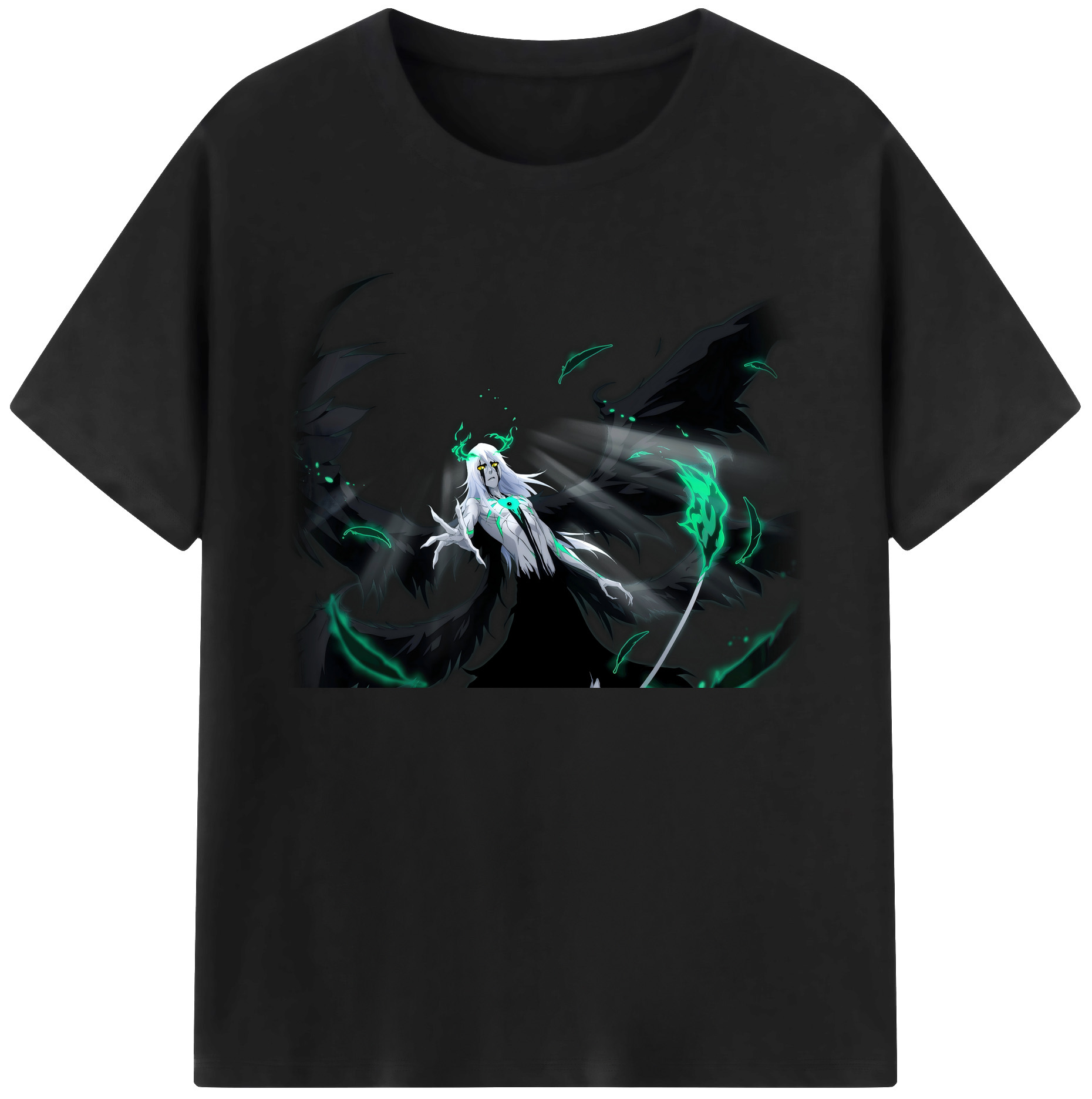 （画像用） ブリーチ ウルキオラ·シファー BLEACH Ulquiorra cifer 綿100％ メンズ半袖Tシャツ｜肌触りやわらか＆通気性