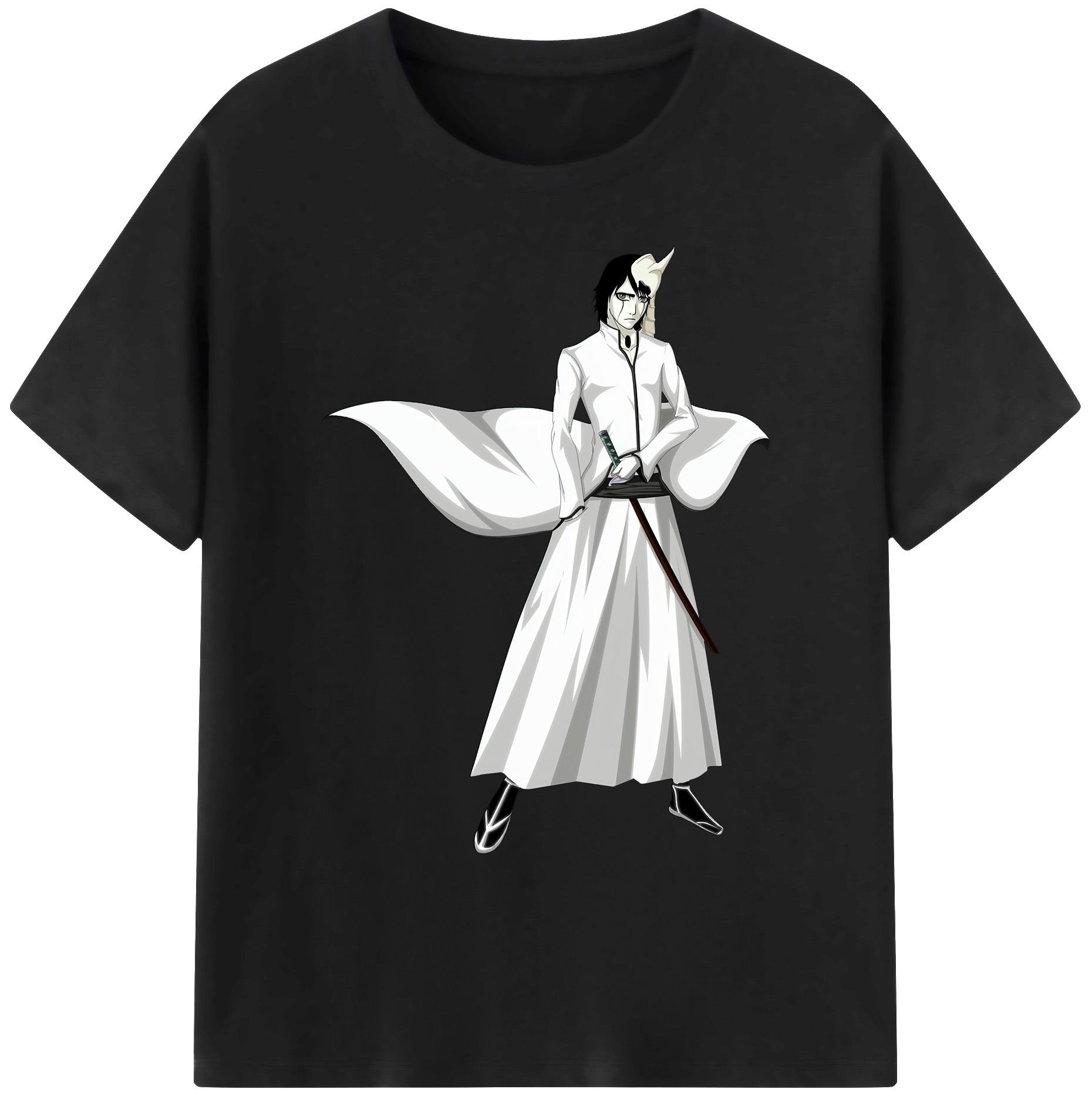 （画像用） ブリーチ ウルキオラ·シファー BLEACH Ulquiorra cifer 綿100％ メンズ半袖Tシャツ｜肌触りやわらか＆通気性