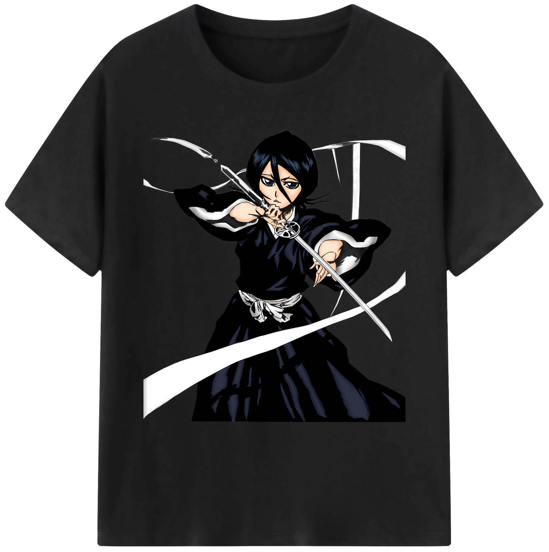 （画像用） ブリーチ 朽木ルキア BLEACH Kuchiki Rukia 綿100％ メンズ半袖Tシャツ｜肌触りやわらか＆通気性