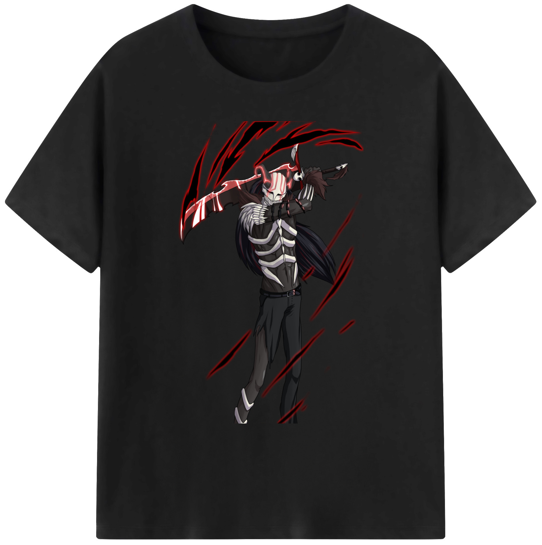 （画像用） ブリーチ 黒崎一護（くろさき いちご）BLEACH Kurosaki Ichigo 綿100％ メンズ半袖Tシャツ｜肌触りやわらか＆通気性