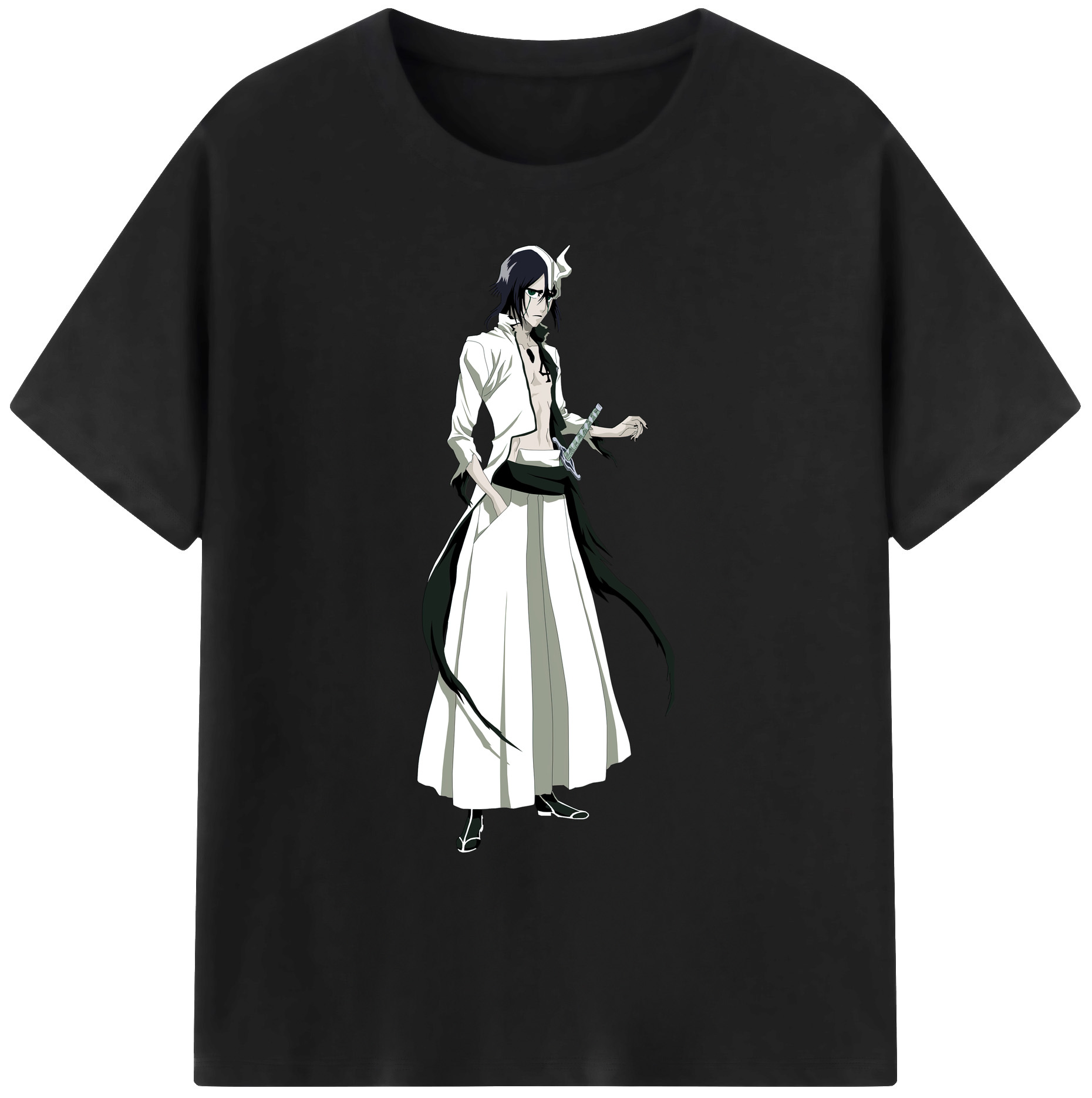 （画像用） ブリーチ ウルキオラ·シファー BLEACH Ulquiorra cifer 綿100％ メンズ半袖Tシャツ｜肌触りやわらか＆通気性
