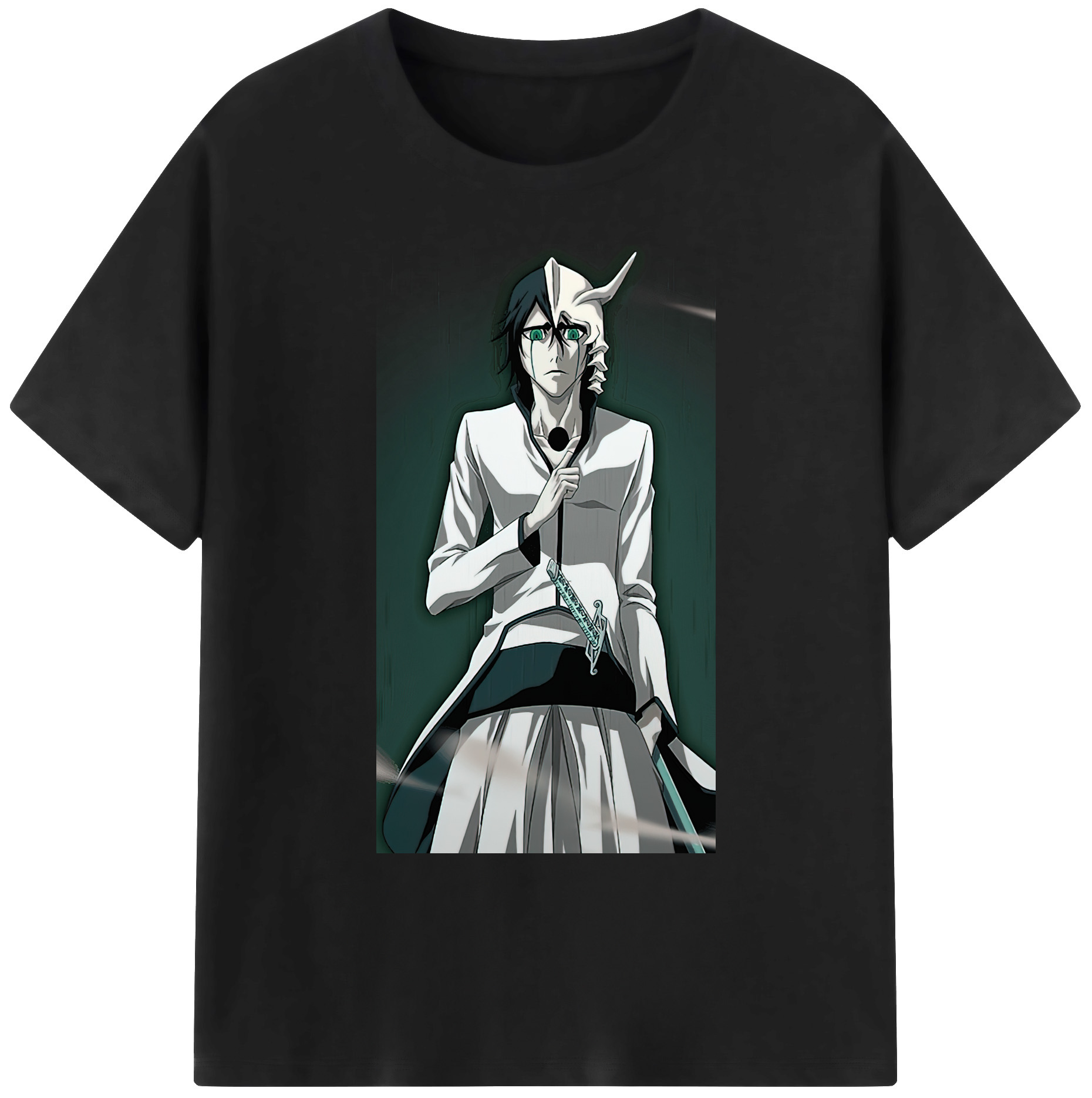 （画像用） ブリーチ ウルキオラ·シファー BLEACH Ulquiorra cifer 綿100％ メンズ半袖Tシャツ｜肌触りやわらか＆通気性
