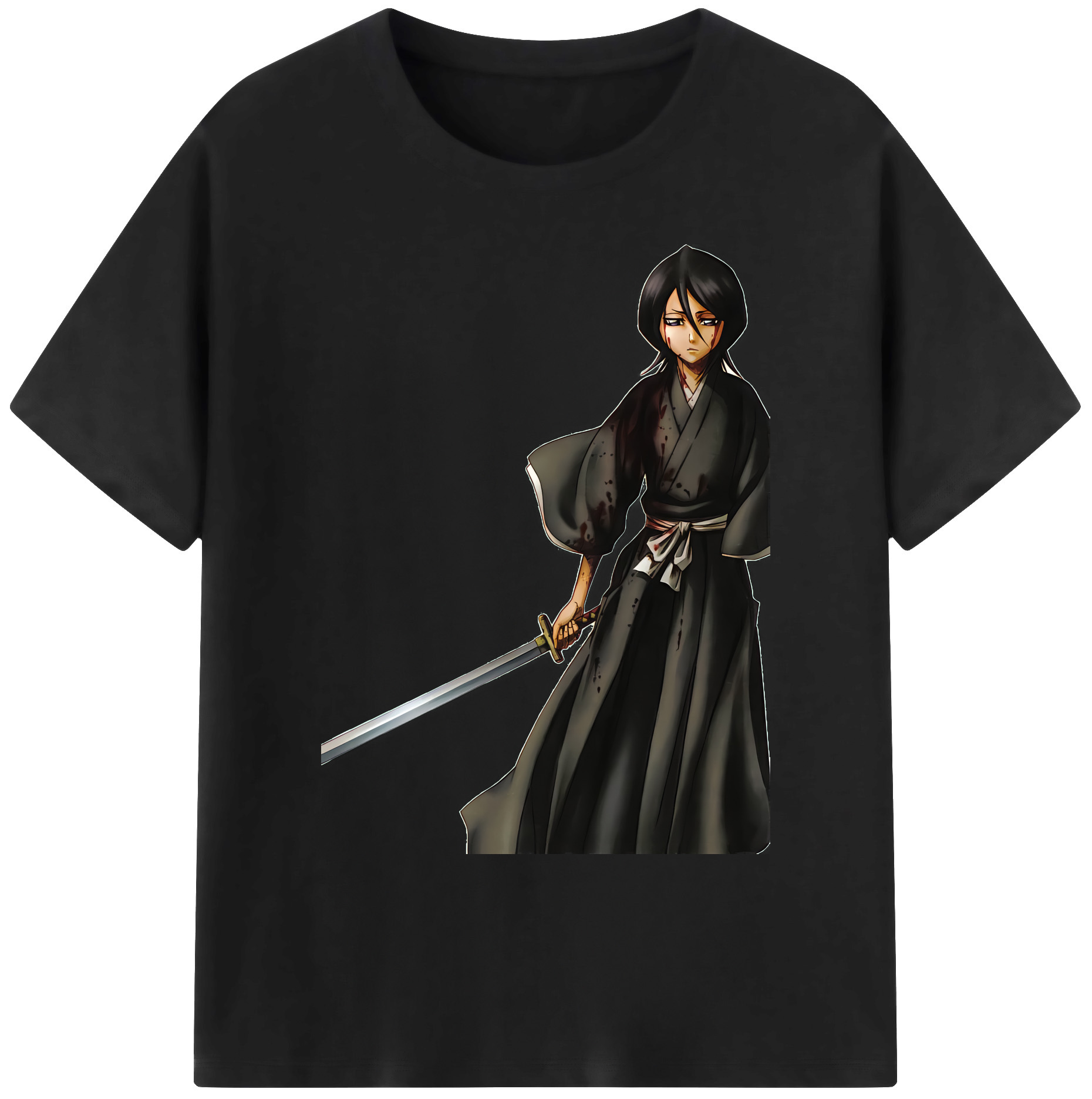 （画像用） ブリーチ 朽木ルキア BLEACH Kuchiki Rukia 綿100％ メンズ半袖Tシャツ｜肌触りやわらか＆通気性