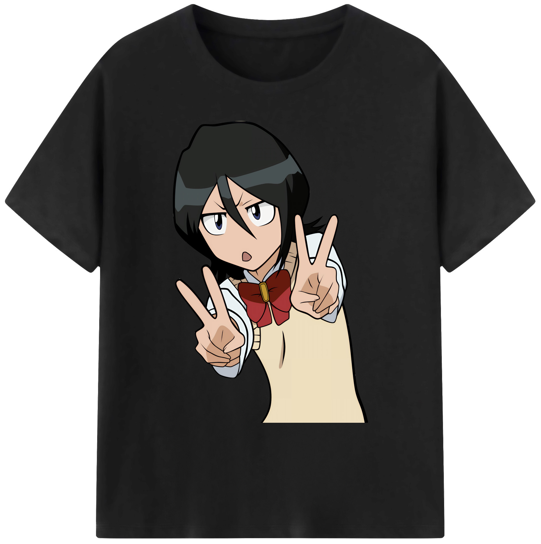（画像用） ブリーチ 朽木ルキア BLEACH Kuchiki Rukia 綿100％ メンズ半袖Tシャツ｜肌触りやわらか＆通気性