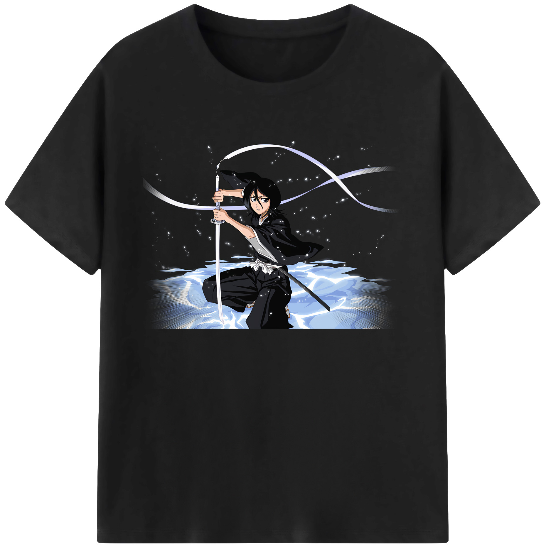 （画像用） ブリーチ 朽木ルキア BLEACH Kuchiki Rukia 綿100％ メンズ半袖Tシャツ｜肌触りやわらか＆通気性