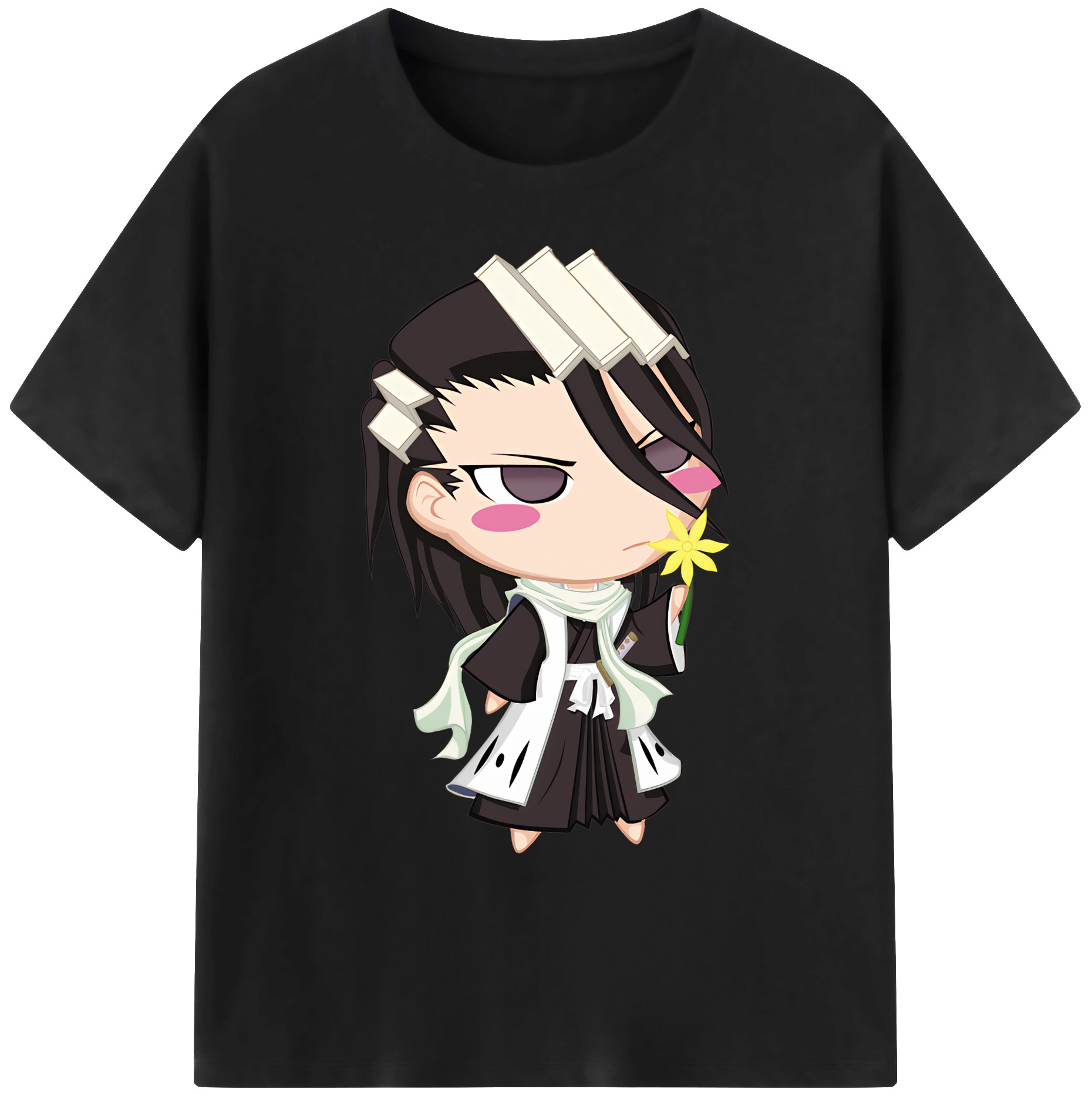 （画像用） ブリーチ くちき びゃくや BLEACH Kuchiki Byakuya 綿100％ メンズ半袖Tシャツ｜肌触りやわらか＆通気性