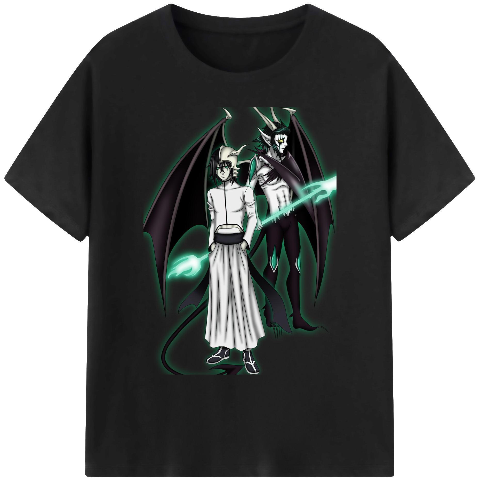 （画像用） ブリーチ ウルキオラ·シファー BLEACH Ulquiorra cifer 綿100％ メンズ半袖Tシャツ｜肌触りやわらか＆通気性