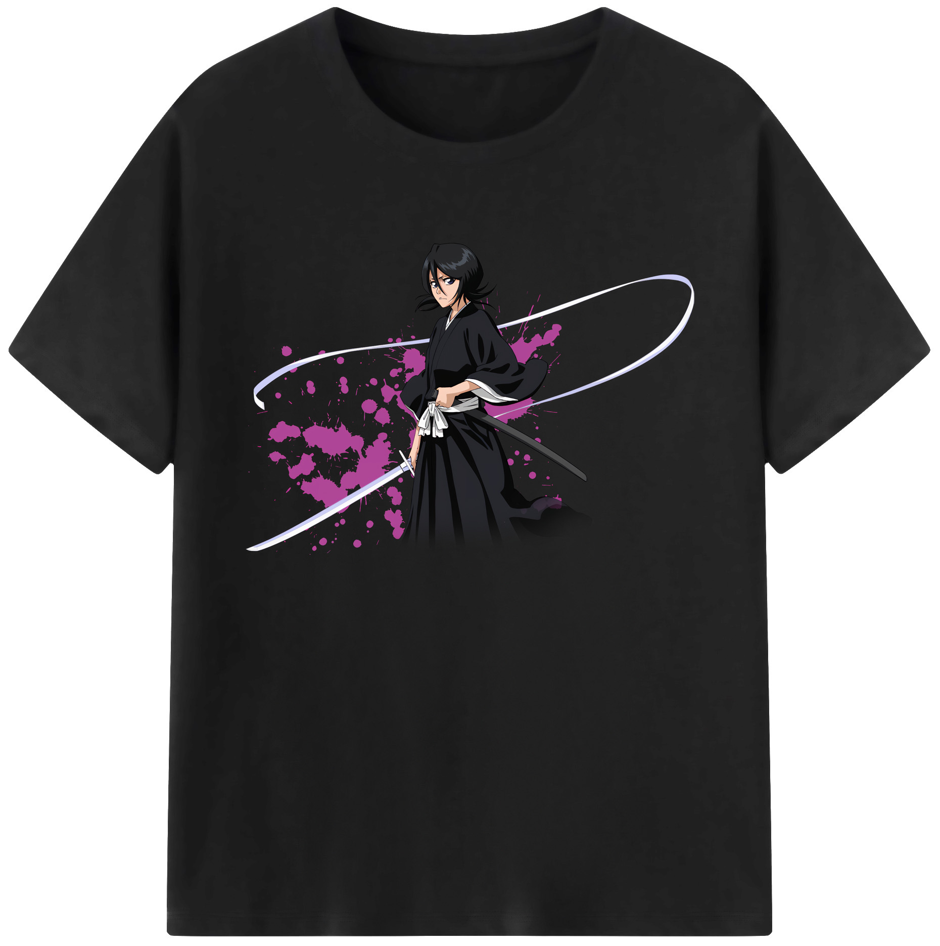 （画像用） ブリーチ 朽木ルキア BLEACH Kuchiki Rukia 綿100％ メンズ半袖Tシャツ｜肌触りやわらか＆通気性