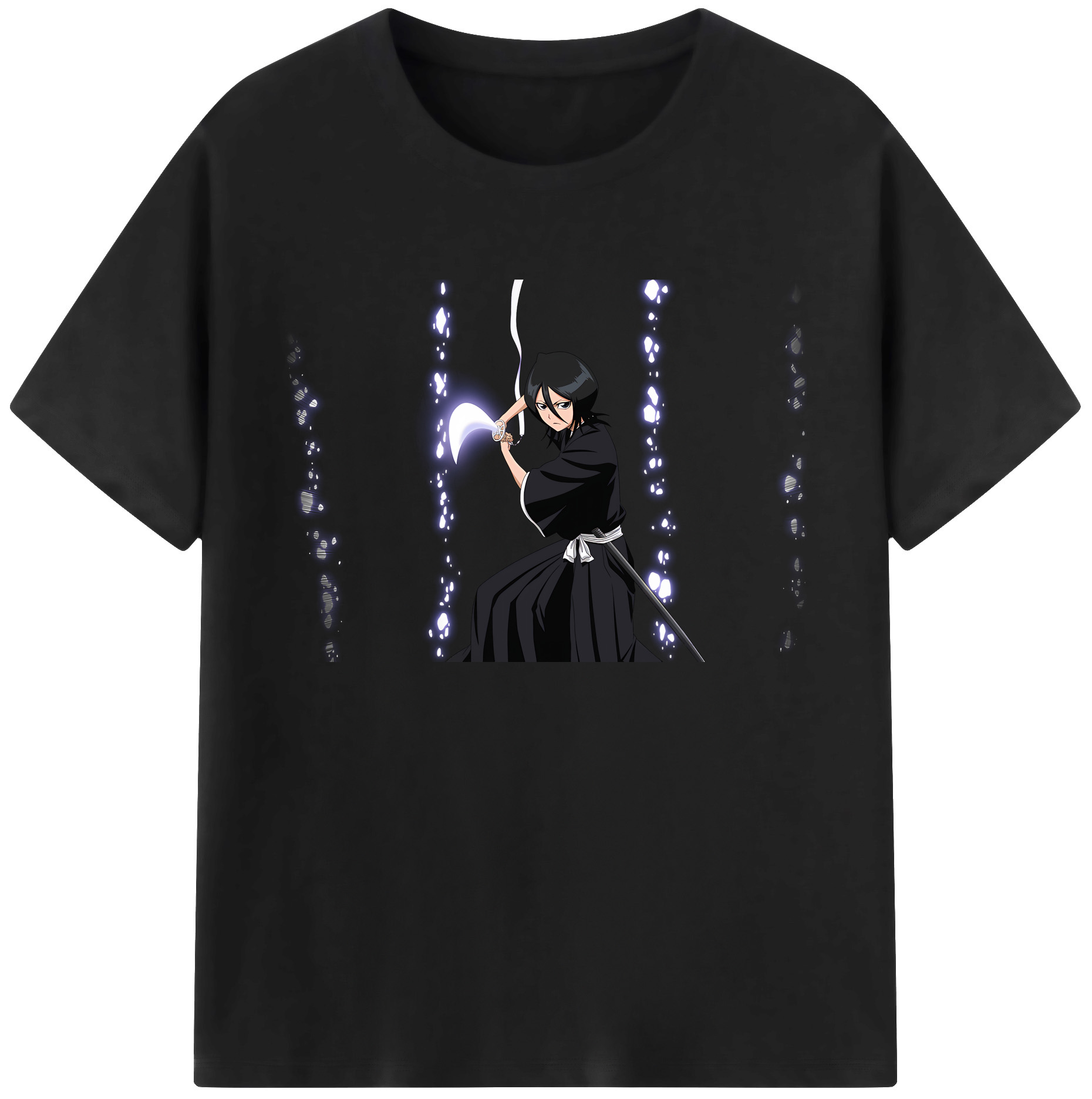 （画像用） ブリーチ 朽木ルキア BLEACH Kuchiki Rukia 綿100％ メンズ半袖Tシャツ｜肌触りやわらか＆通気性