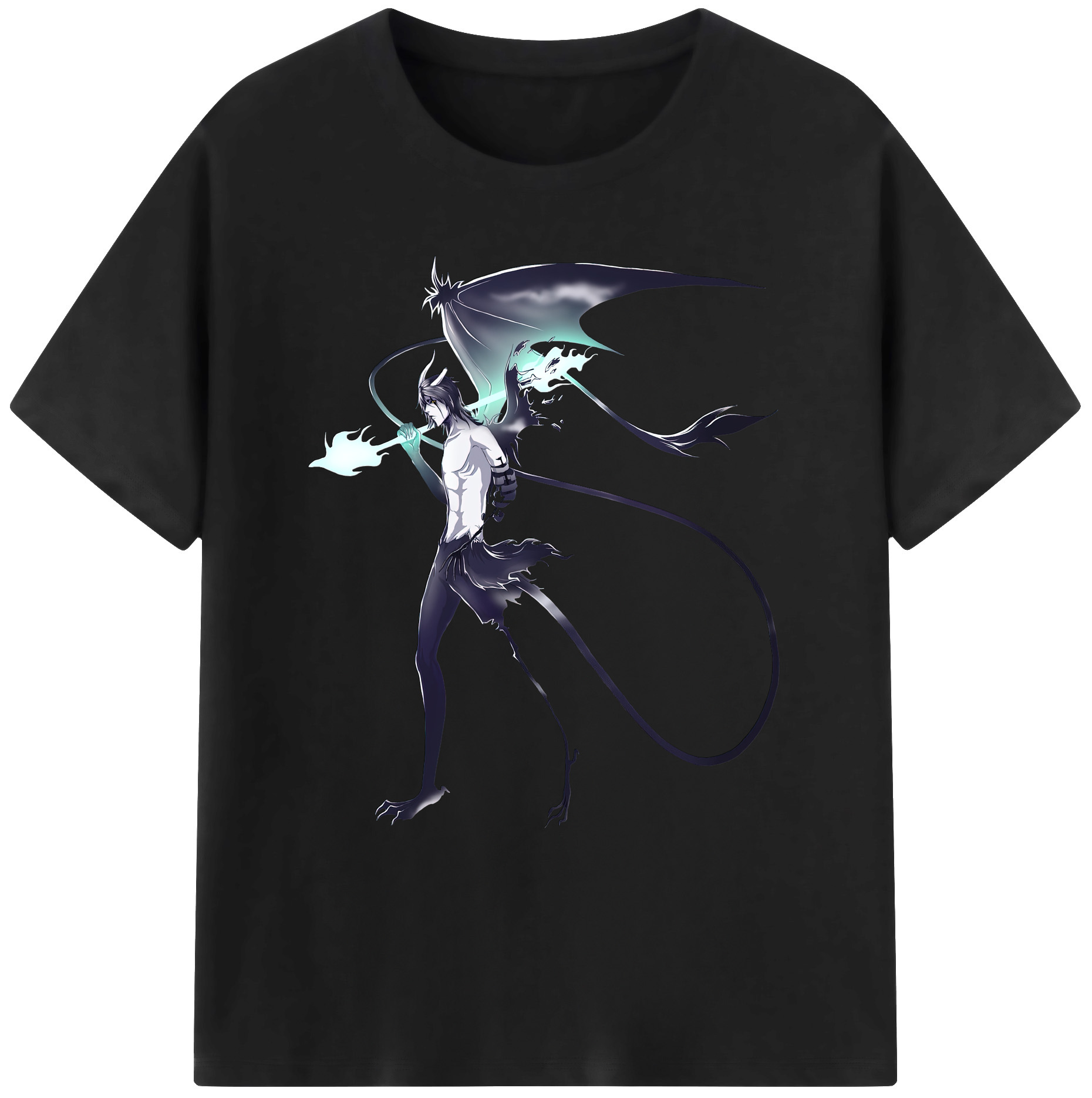 （画像用） ブリーチ ウルキオラ·シファー BLEACH Ulquiorra cifer 綿100％ メンズ半袖Tシャツ｜肌触りやわらか＆通気性