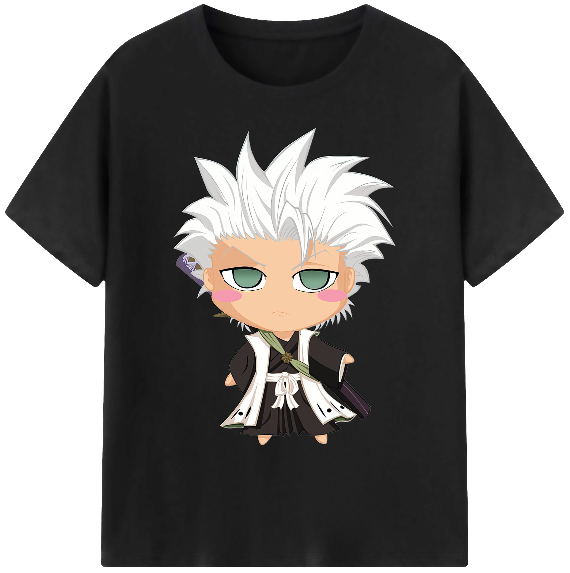 （画像用） ブリーチ 日番谷冬獅郎（ひつがや とうしろう） BLEACH Hitsugaya Toushirou 綿100％ メンズ半袖Tシャツ｜肌触りやわらか＆通気性