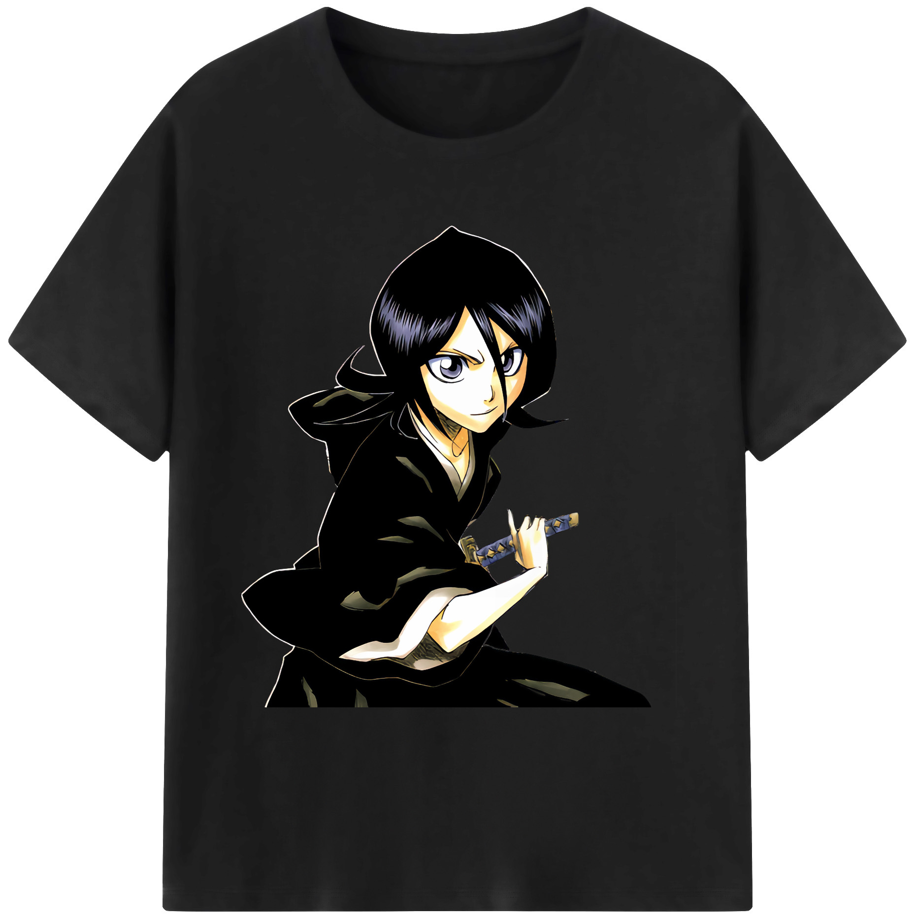 （画像用） ブリーチ 朽木ルキア BLEACH Kuchiki Rukia 綿100％ メンズ半袖Tシャツ｜肌触りやわらか＆通気性