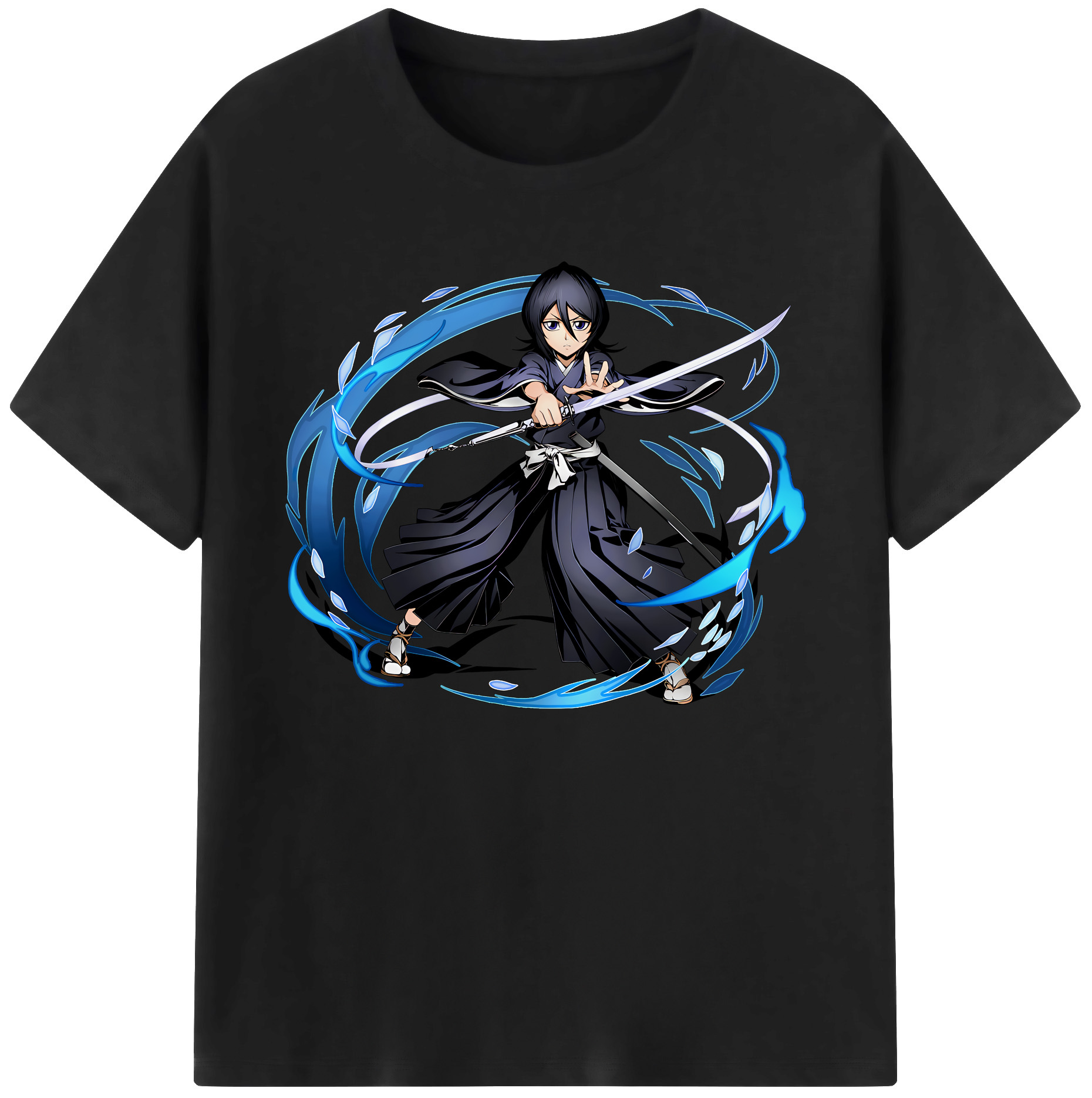 （画像用） ブリーチ 朽木ルキア BLEACH Kuchiki Rukia 綿100％ メンズ半袖Tシャツ｜肌触りやわらか＆通気性