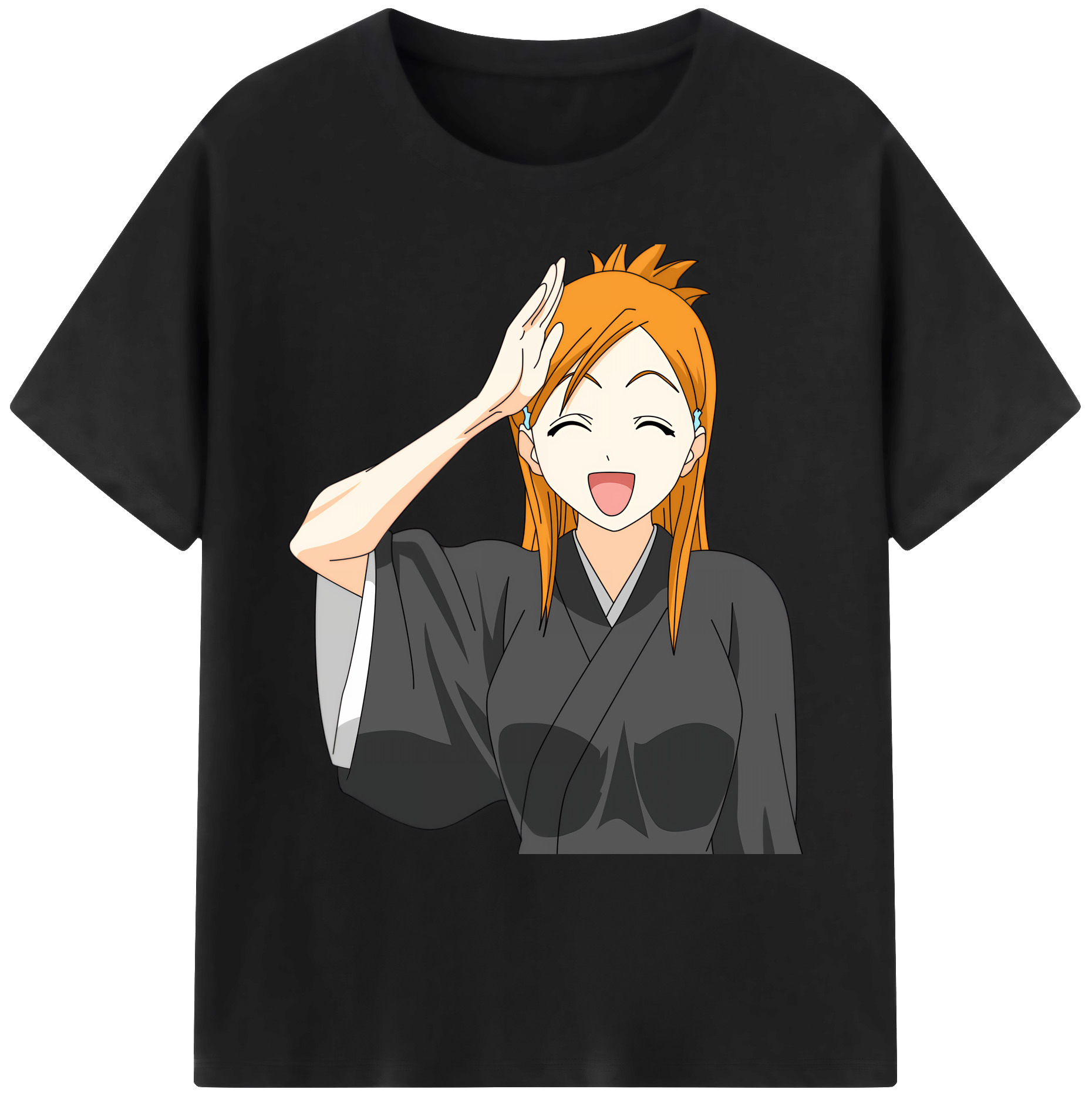 （画像用） ブリーチ 井上織姫（いのうえおりひめ） BLEACH Inoue Orihime 綿100％ メンズ半袖Tシャツ｜肌触りやわらか＆通気性
