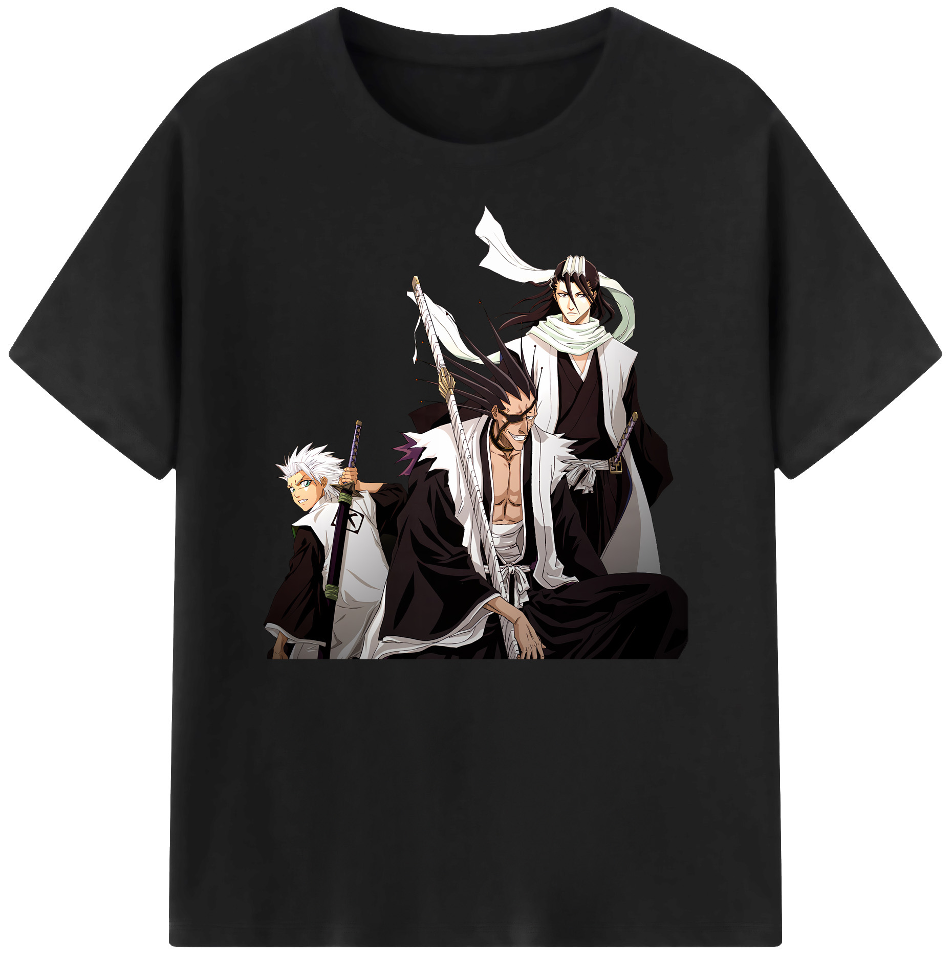 （画像用） ブリーチ ざらき けんぱち BLEACH Zaraki Kenpachi 綿100％ メンズ半袖Tシャツ｜肌触りやわらか＆通気性