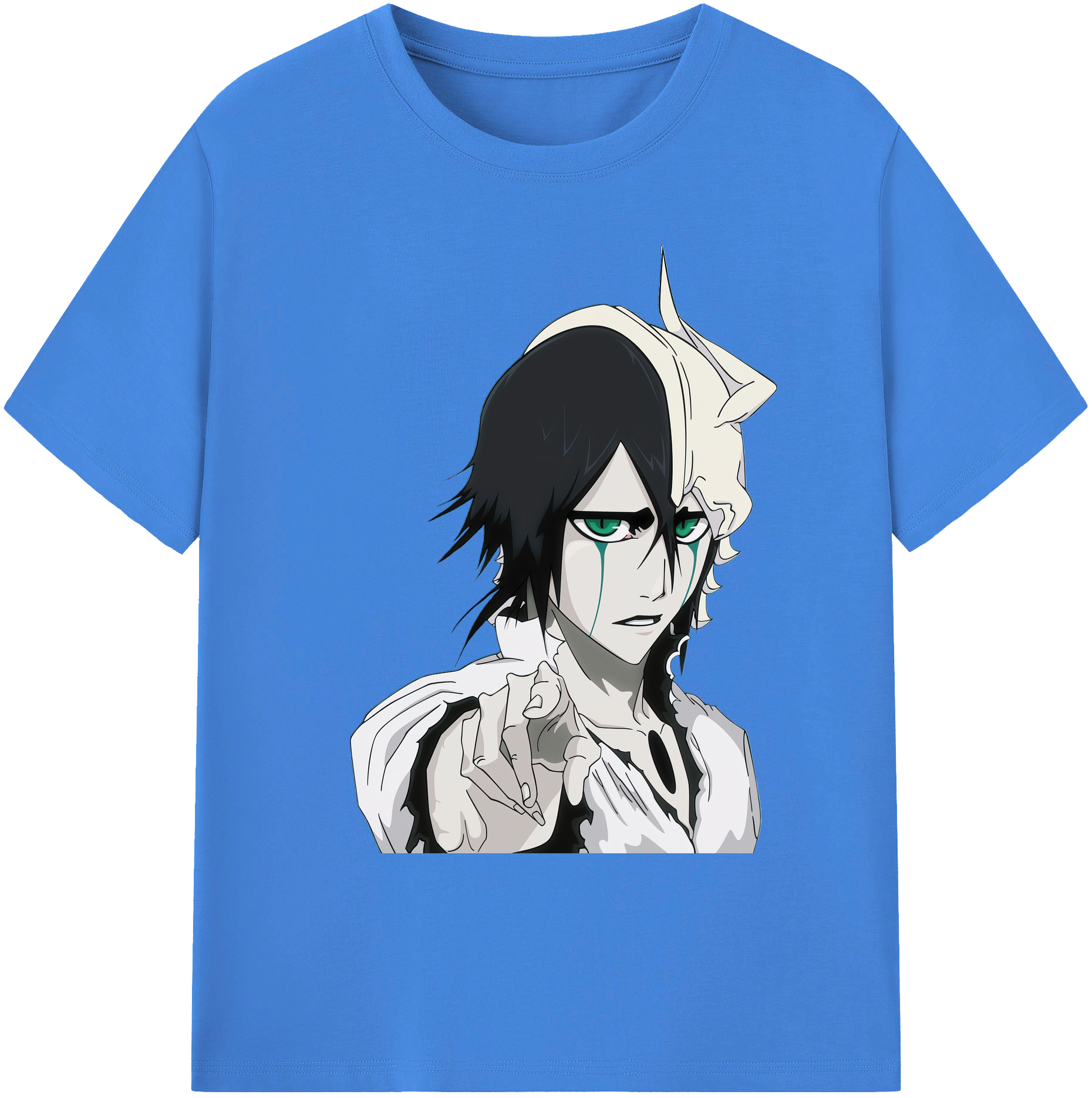 （画像用） ブリーチ ウルキオラ·シファー BLEACH Ulquiorra cifer 綿100％ メンズ半袖Tシャツ｜肌触りやわらか＆通気性