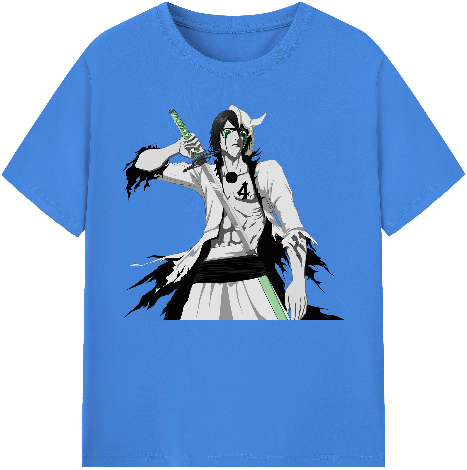 （画像用） ブリーチ ウルキオラ·シファー BLEACH Ulquiorra cifer 綿100％ メンズ半袖Tシャツ｜肌触りやわらか＆通気性