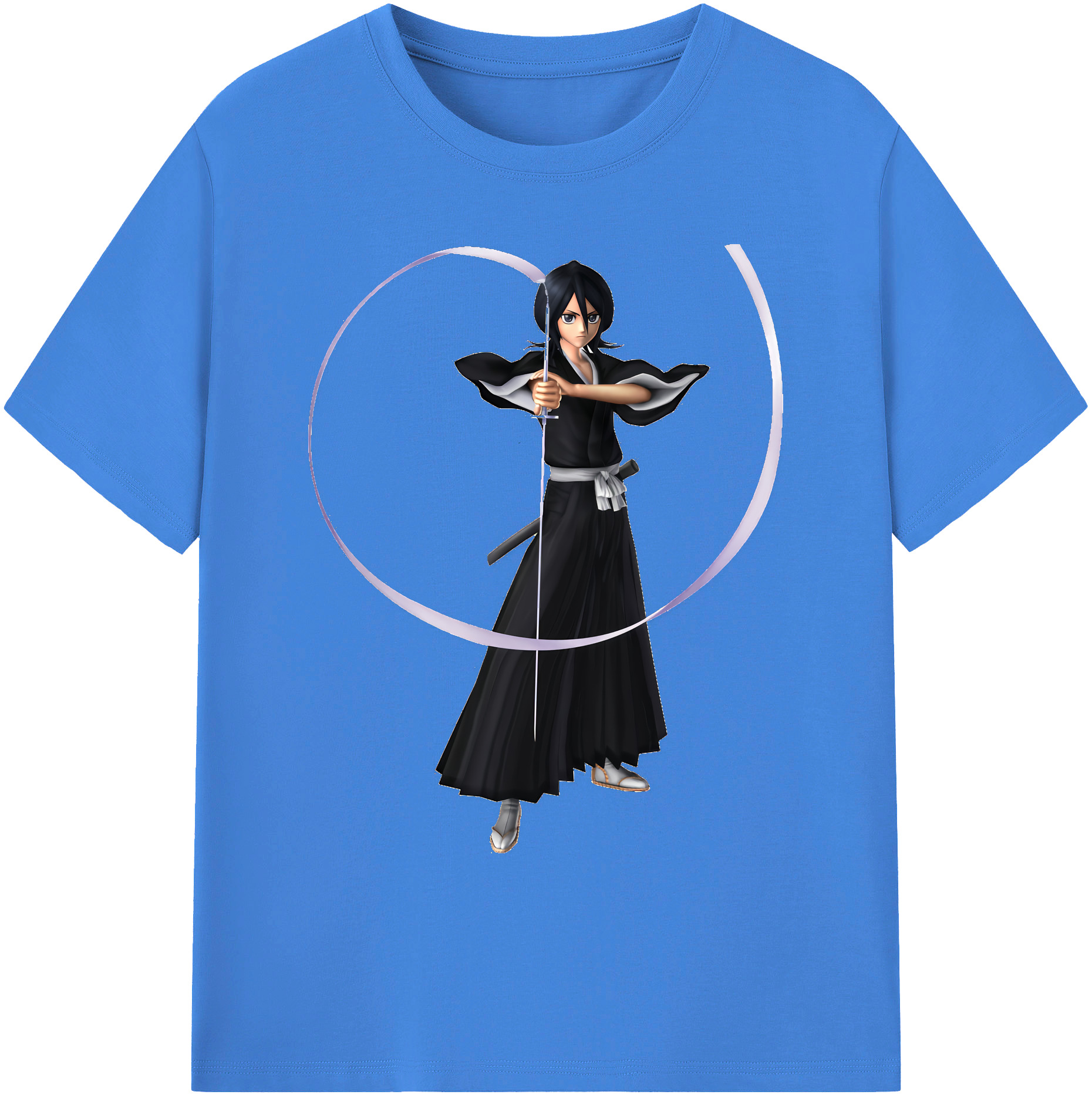 （画像用） ブリーチ 朽木ルキア BLEACH Kuchiki Rukia 綿100％ メンズ半袖Tシャツ｜肌触りやわらか＆通気性