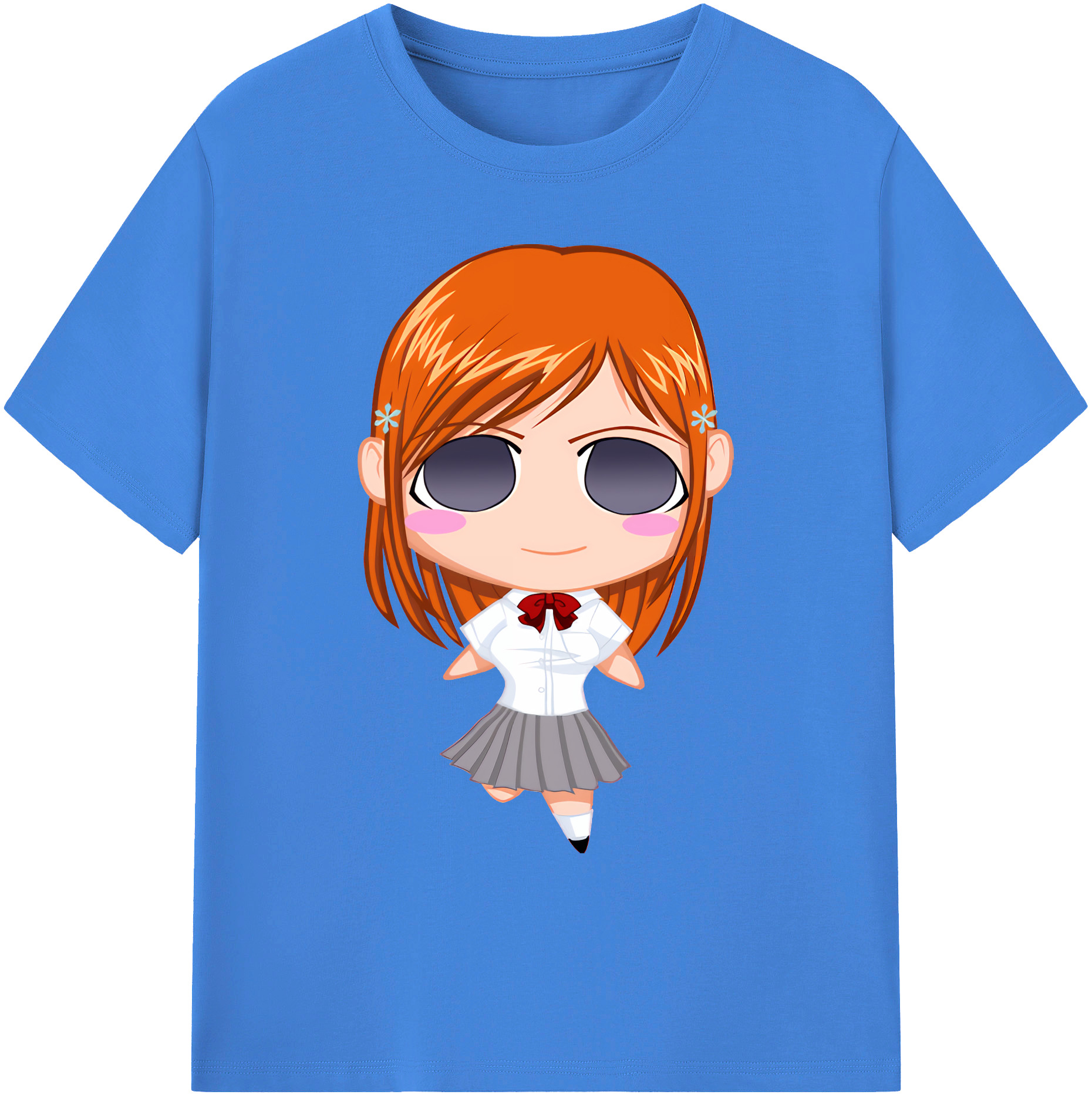 （画像用） ブリーチ 井上織姫（いのうえおりひめ） BLEACH Inoue Orihime 綿100％ メンズ半袖Tシャツ｜肌触りやわらか＆通気性