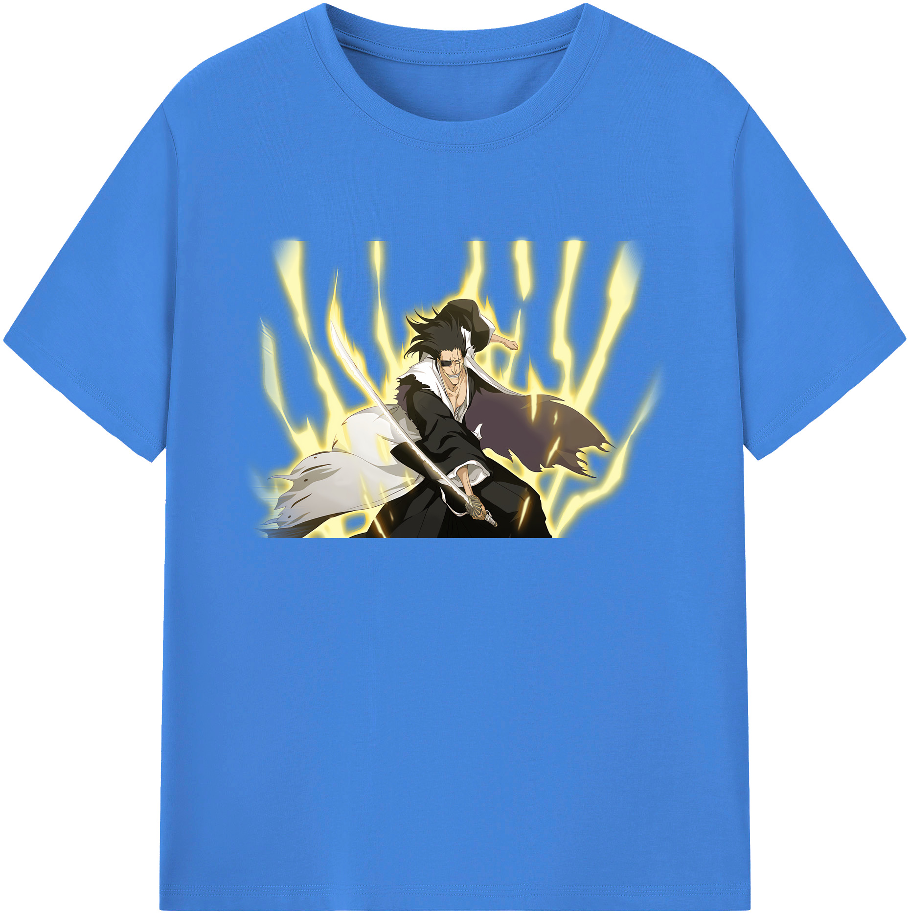 （画像用） ブリーチ ざらき けんぱち BLEACH Zaraki Kenpachi 綿100％ メンズ半袖Tシャツ｜肌触りやわらか＆通気性