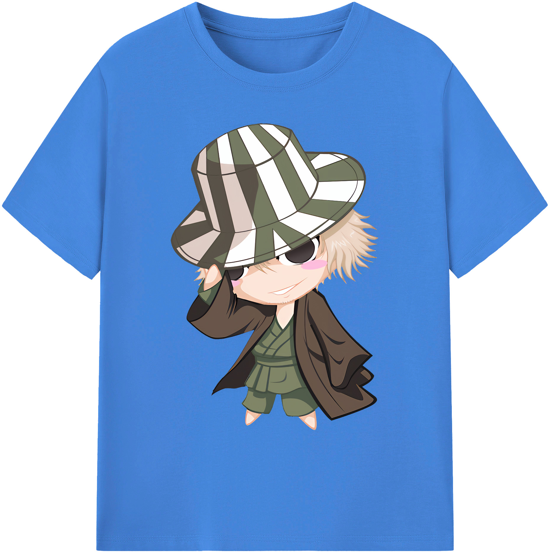 （画像用） "ブリーチ 浦原 喜助（うらはら きすけ） BLEACH Urahara Kisuke " 綿100％ メンズ半袖Tシャツ｜肌触りやわらか＆通気性