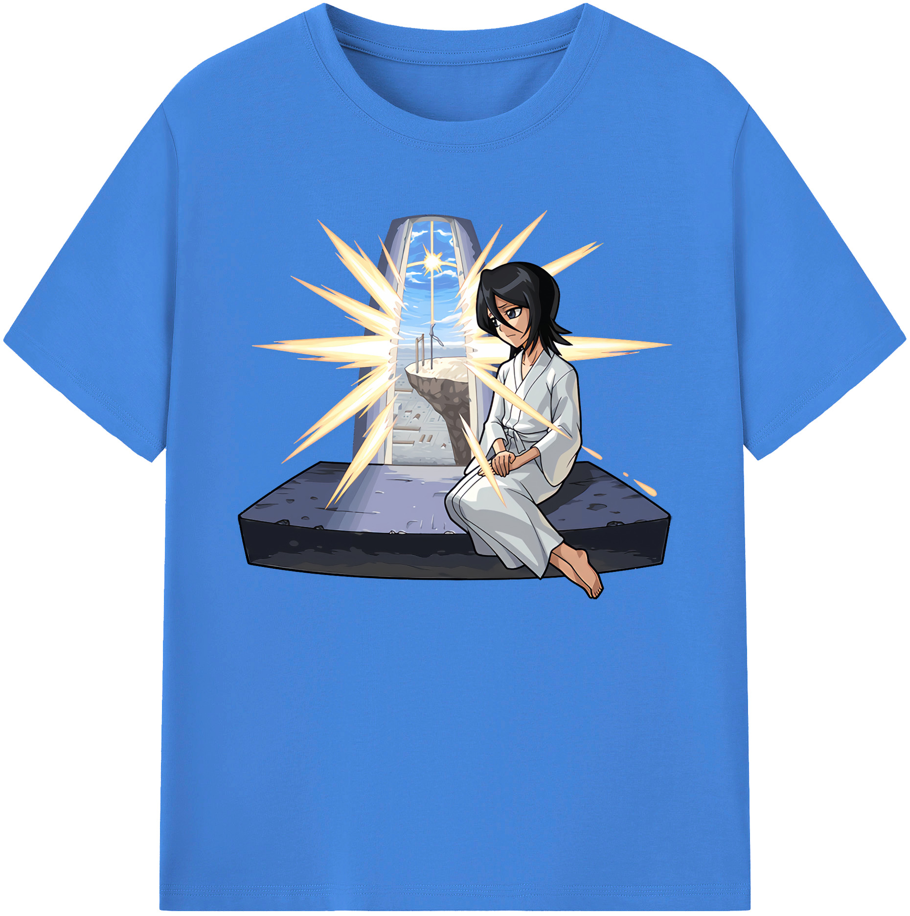 （画像用） ブリーチ 朽木ルキア BLEACH Kuchiki Rukia 綿100％ メンズ半袖Tシャツ｜肌触りやわらか＆通気性