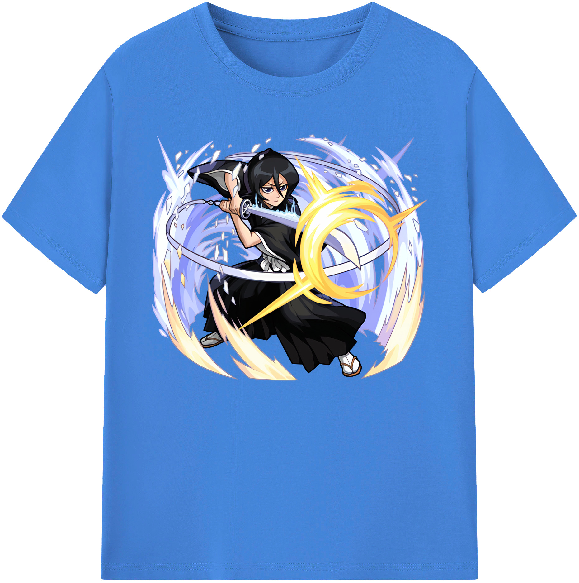 （画像用） ブリーチ 朽木ルキア BLEACH Kuchiki Rukia 綿100％ メンズ半袖Tシャツ｜肌触りやわらか＆通気性