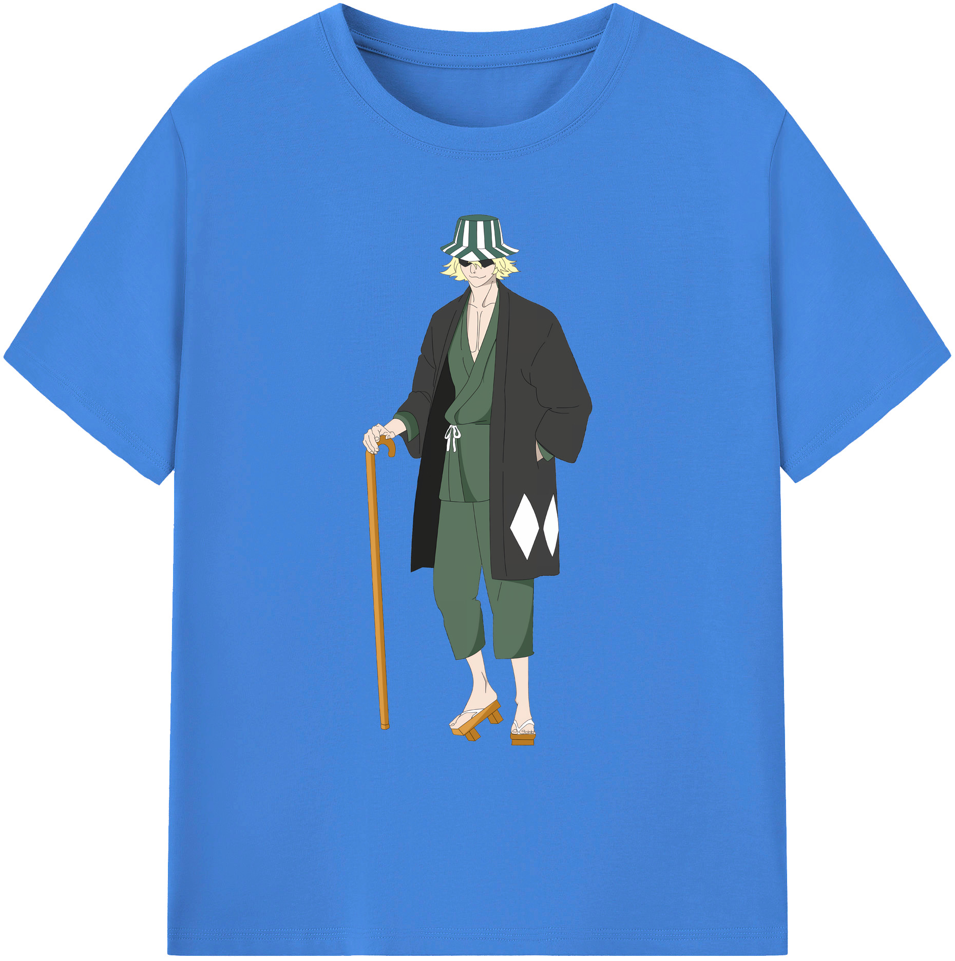 （画像用） "ブリーチ 浦原 喜助（うらはら きすけ） BLEACH Urahara Kisuke " 綿100％ メンズ半袖Tシャツ｜肌触りやわらか＆通気性