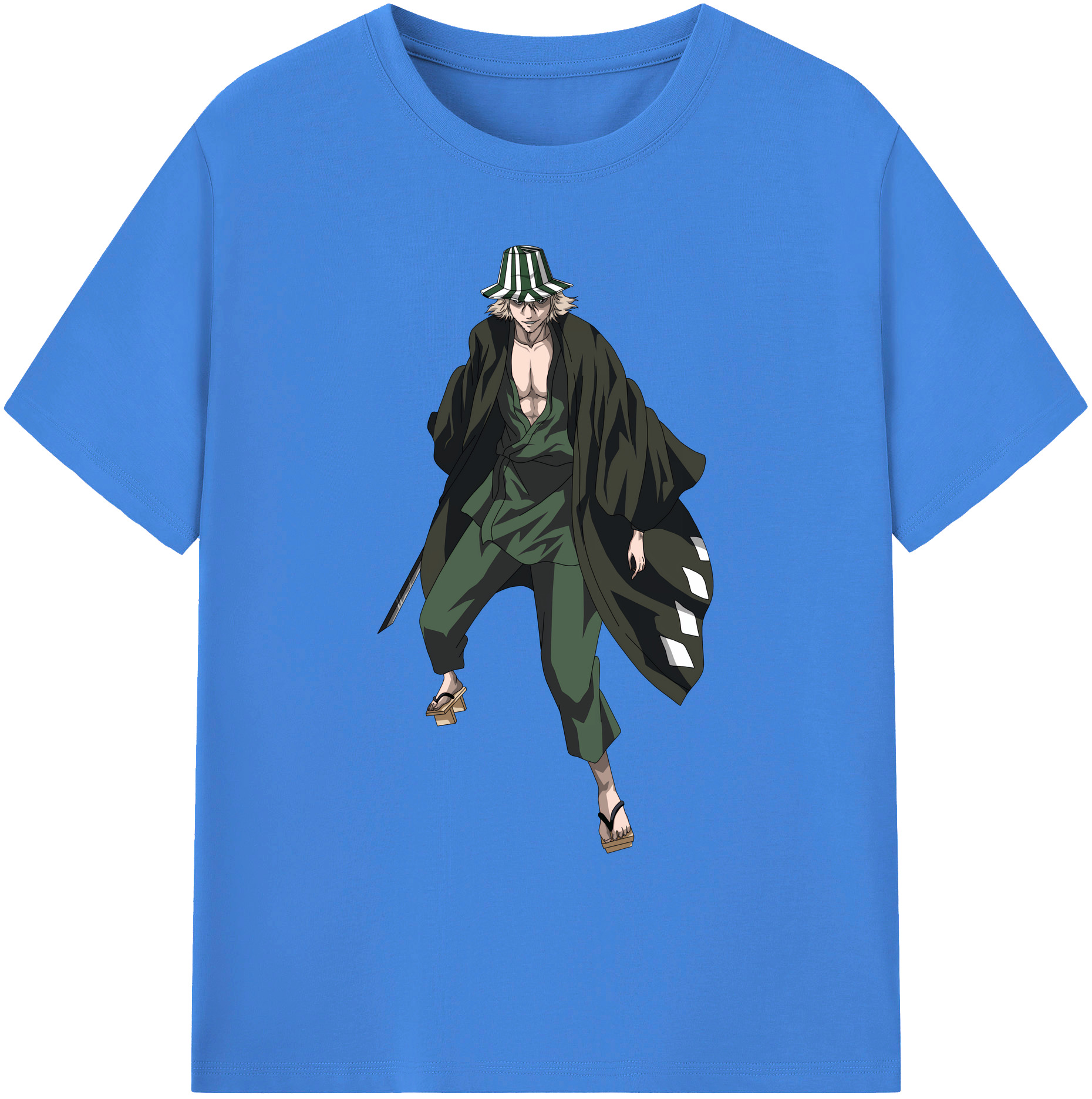 （画像用） "ブリーチ 浦原 喜助（うらはら きすけ） BLEACH Urahara Kisuke " 綿100％ メンズ半袖Tシャツ｜肌触りやわらか＆通気性