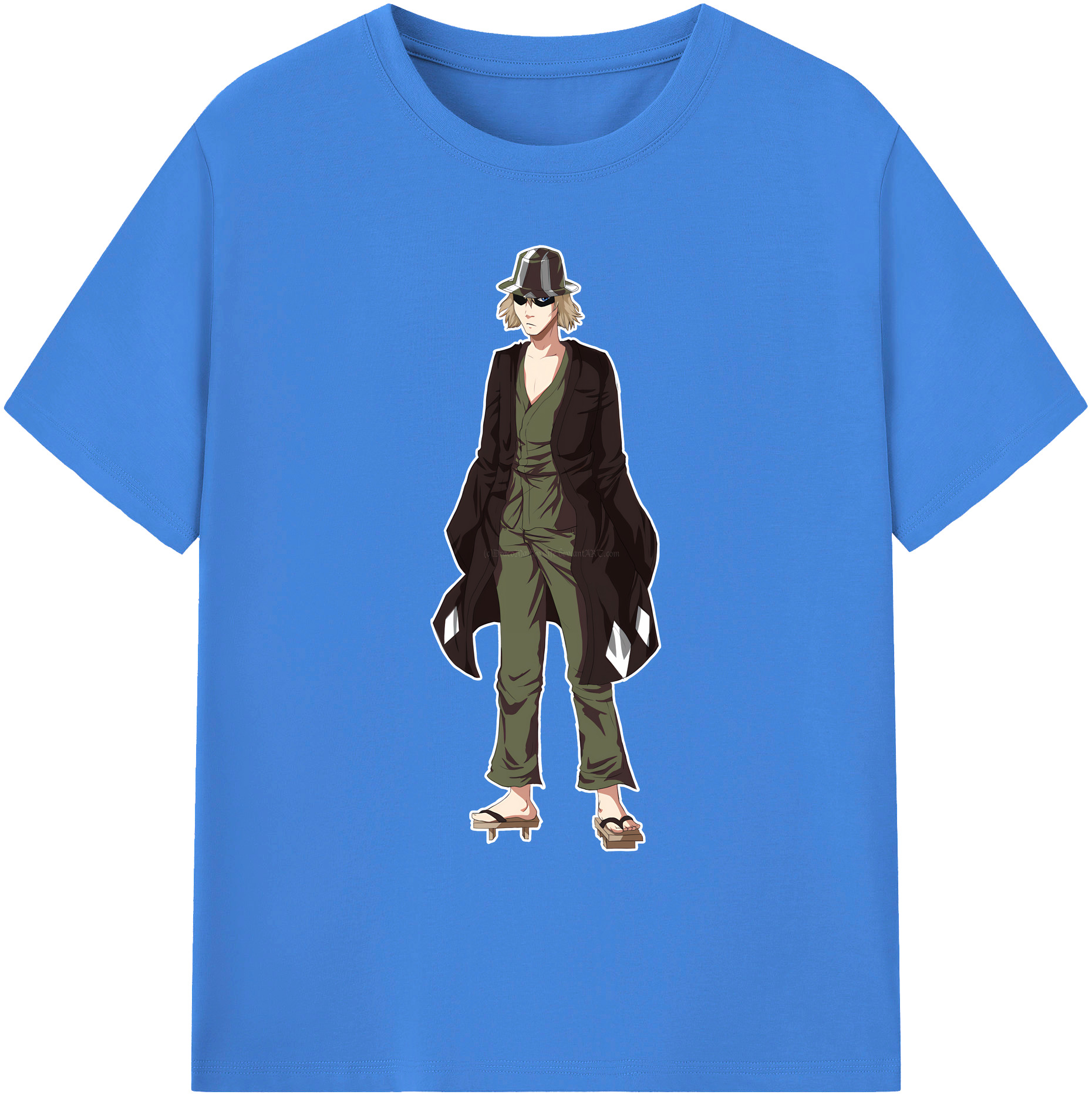 （画像用） "ブリーチ 浦原 喜助（うらはら きすけ） BLEACH Urahara Kisuke " 綿100％ メンズ半袖Tシャツ｜肌触りやわらか＆通気性