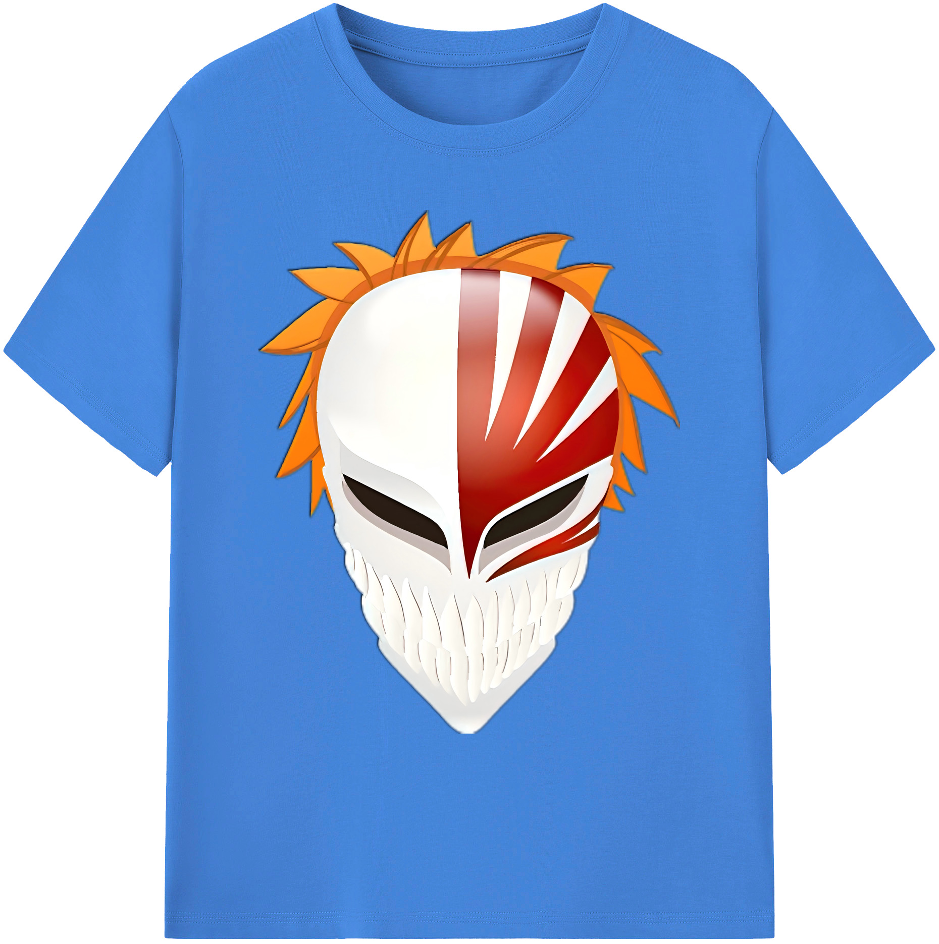 （画像用） ブリーチ 黒崎一護（くろさき いちご）BLEACH Kurosaki Ichigo 綿100％ メンズ半袖Tシャツ｜肌触りやわらか＆通気性