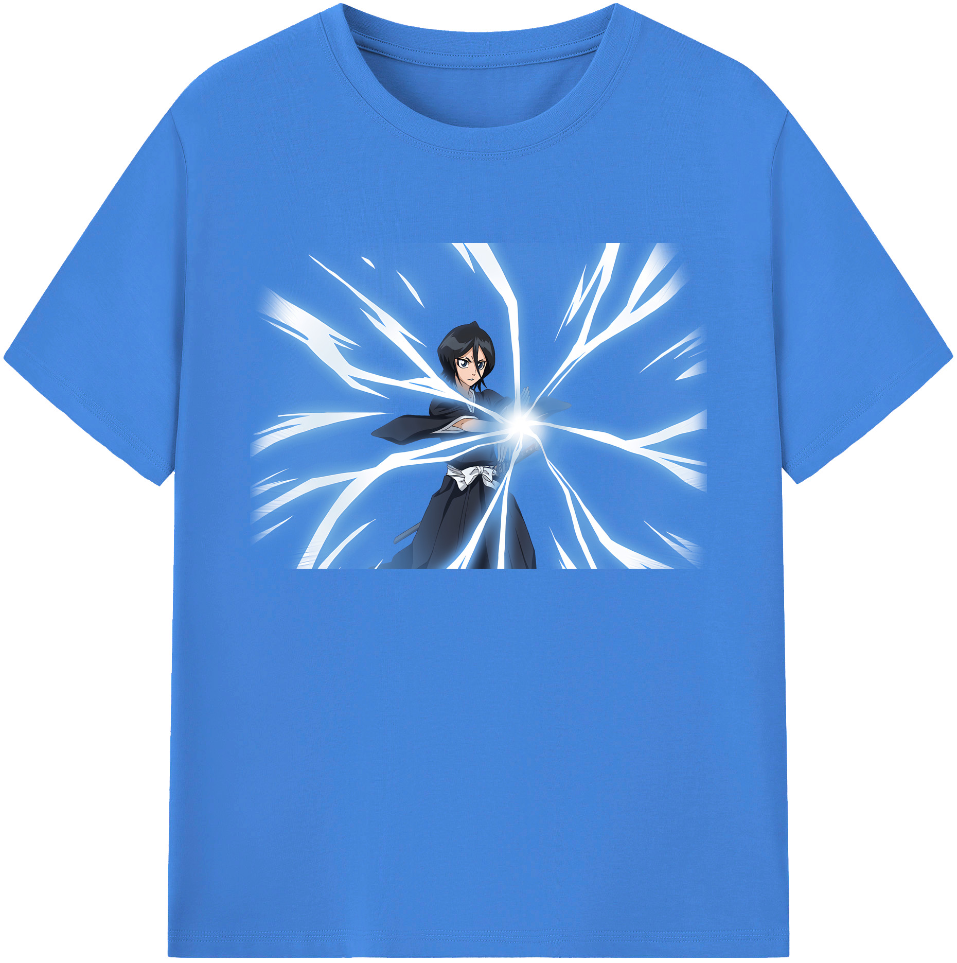 （画像用） ブリーチ 朽木ルキア BLEACH Kuchiki Rukia 綿100％ メンズ半袖Tシャツ｜肌触りやわらか＆通気性