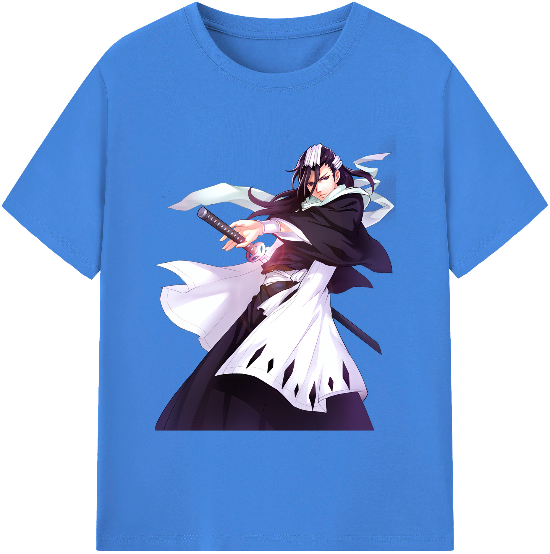 （画像用） ブリーチ くちき びゃくや BLEACH Kuchiki Byakuya 綿100％ メンズ半袖Tシャツ｜肌触りやわらか＆通気性