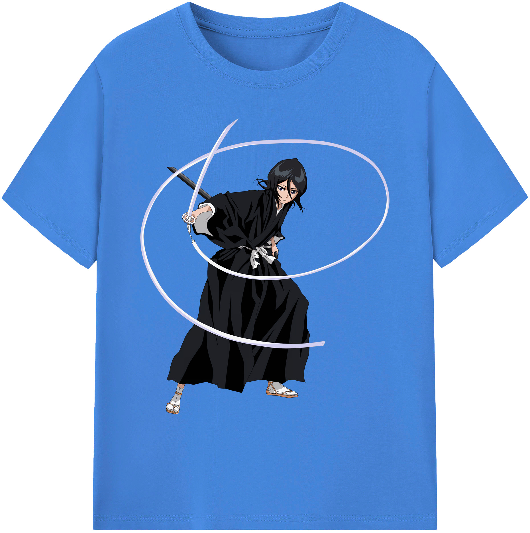 （画像用） ブリーチ 朽木ルキア BLEACH Kuchiki Rukia 綿100％ メンズ半袖Tシャツ｜肌触りやわらか＆通気性