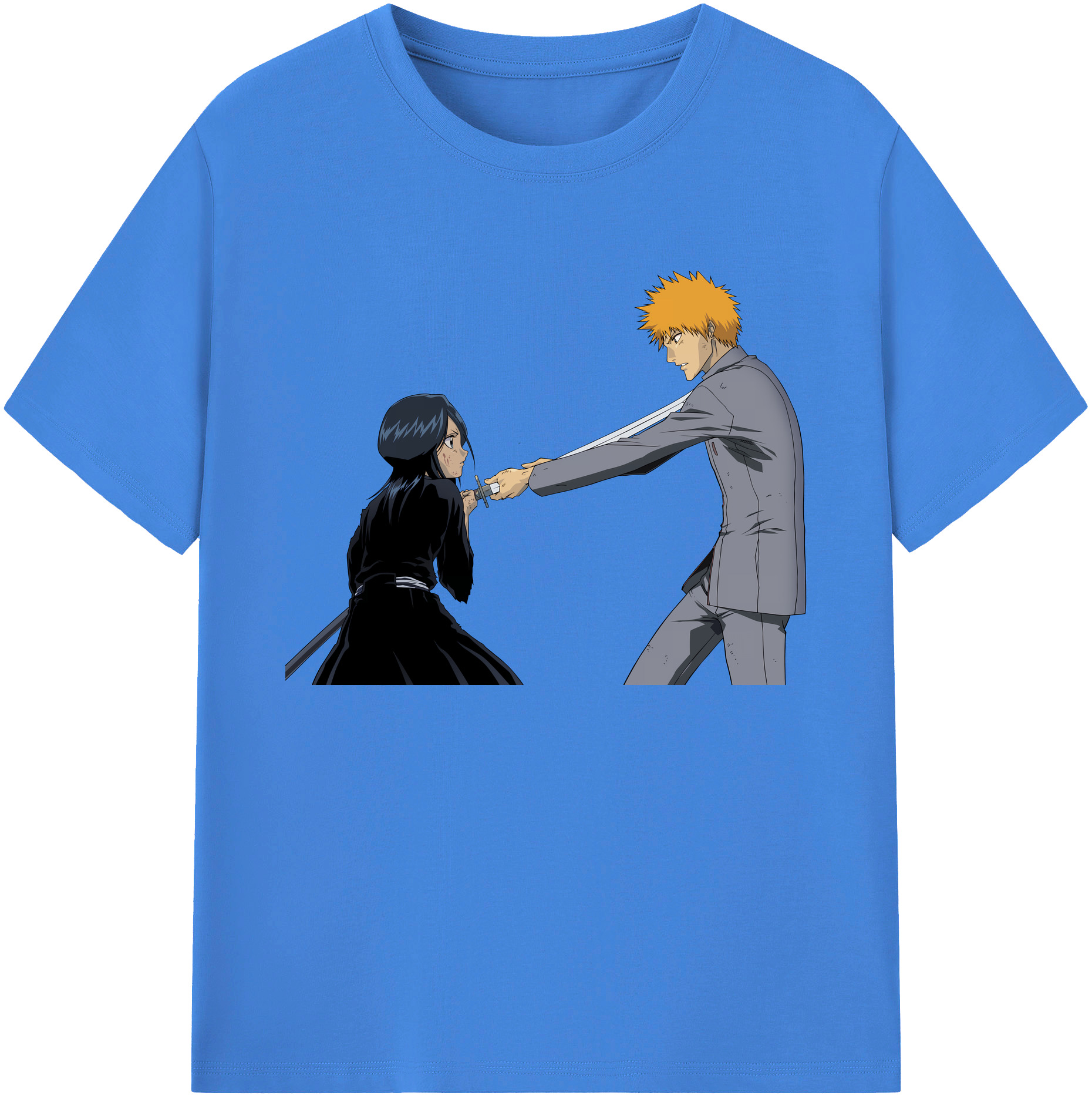 （画像用） ブリーチ 朽木ルキア BLEACH Kuchiki Rukia 綿100％ メンズ半袖Tシャツ｜肌触りやわらか＆通気性