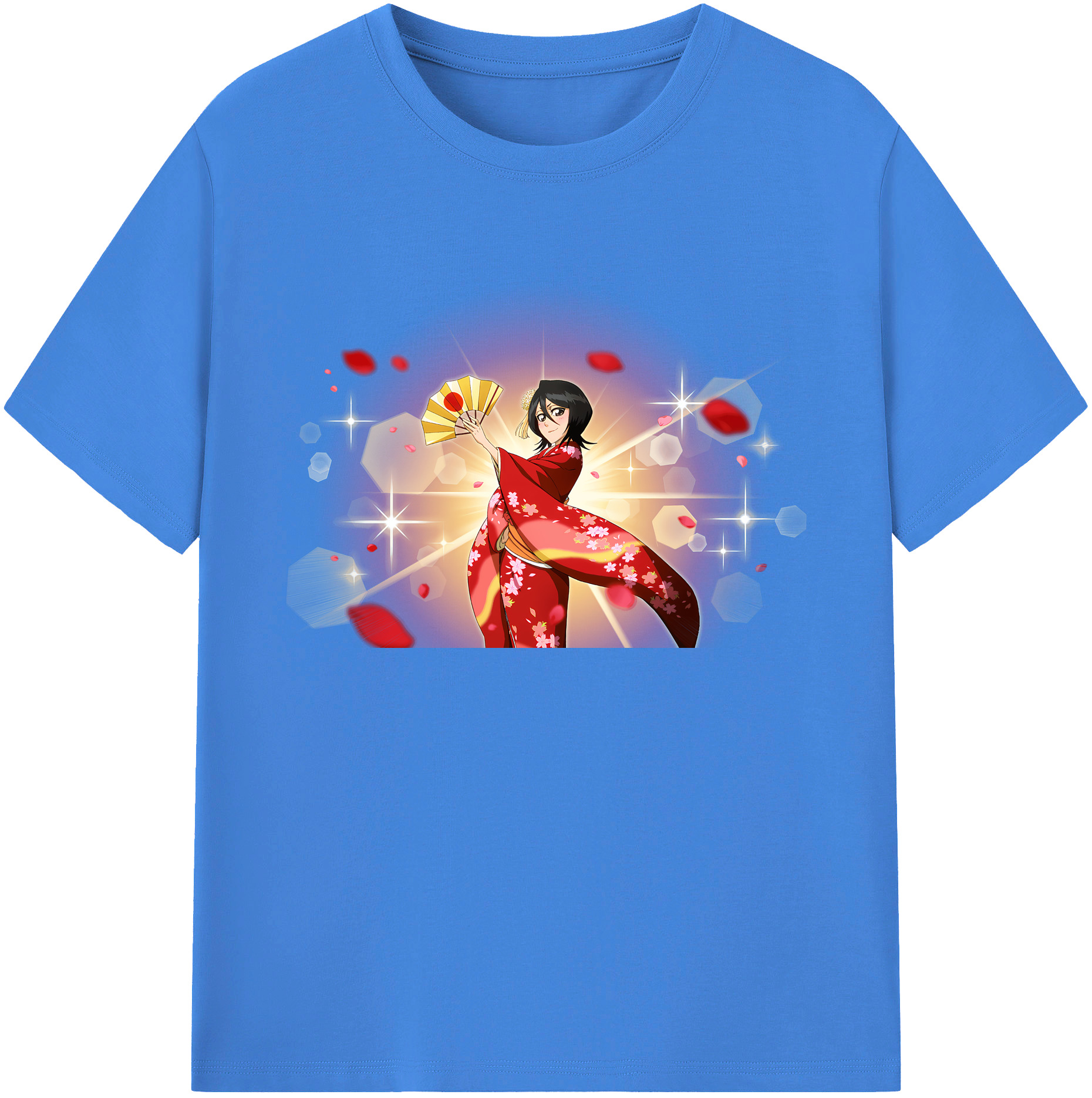 （画像用） ブリーチ 朽木ルキア BLEACH Kuchiki Rukia 綿100％ メンズ半袖Tシャツ｜肌触りやわらか＆通気性