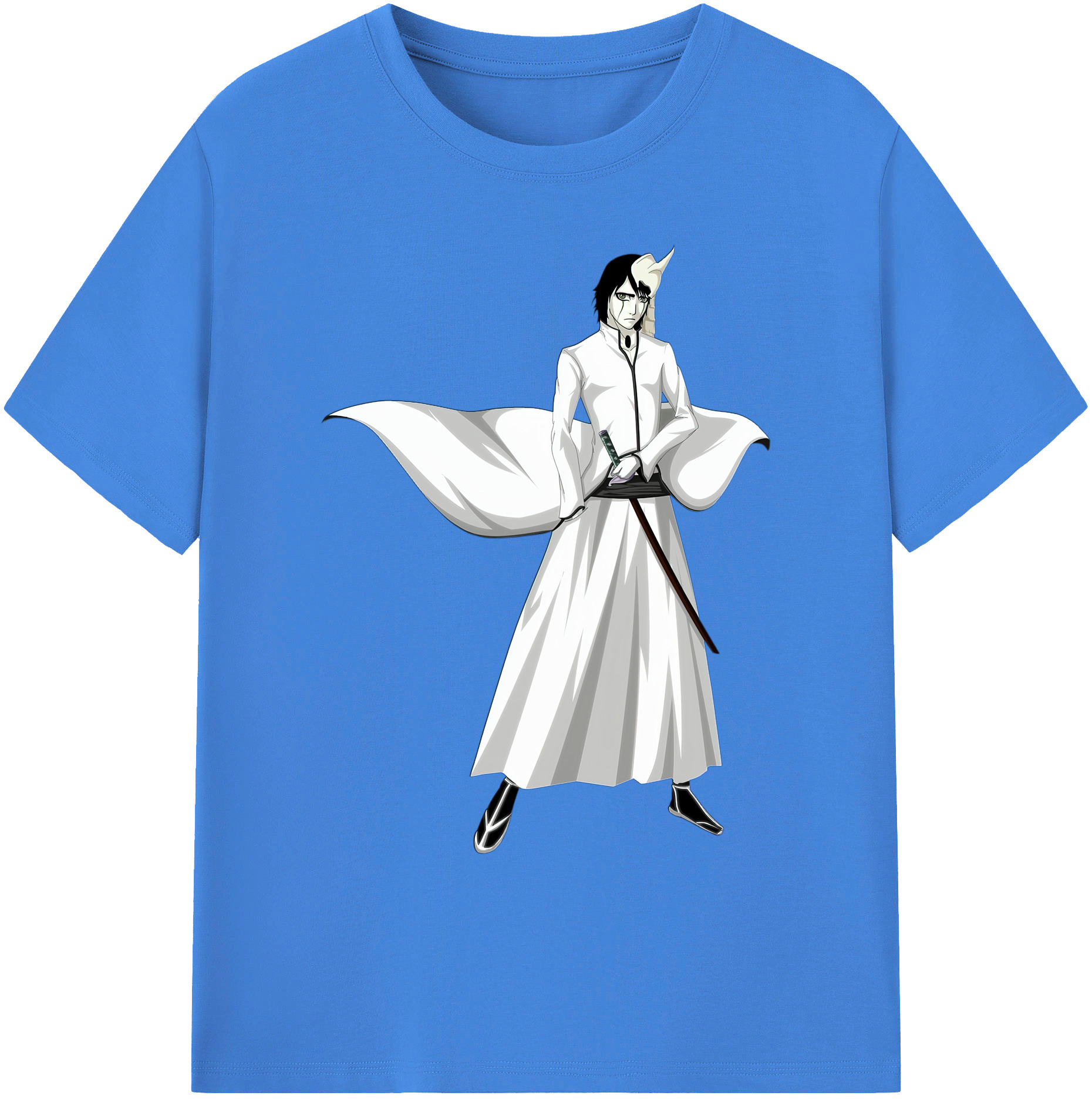 （画像用） ブリーチ ウルキオラ·シファー BLEACH Ulquiorra cifer 綿100％ メンズ半袖Tシャツ｜肌触りやわらか＆通気性